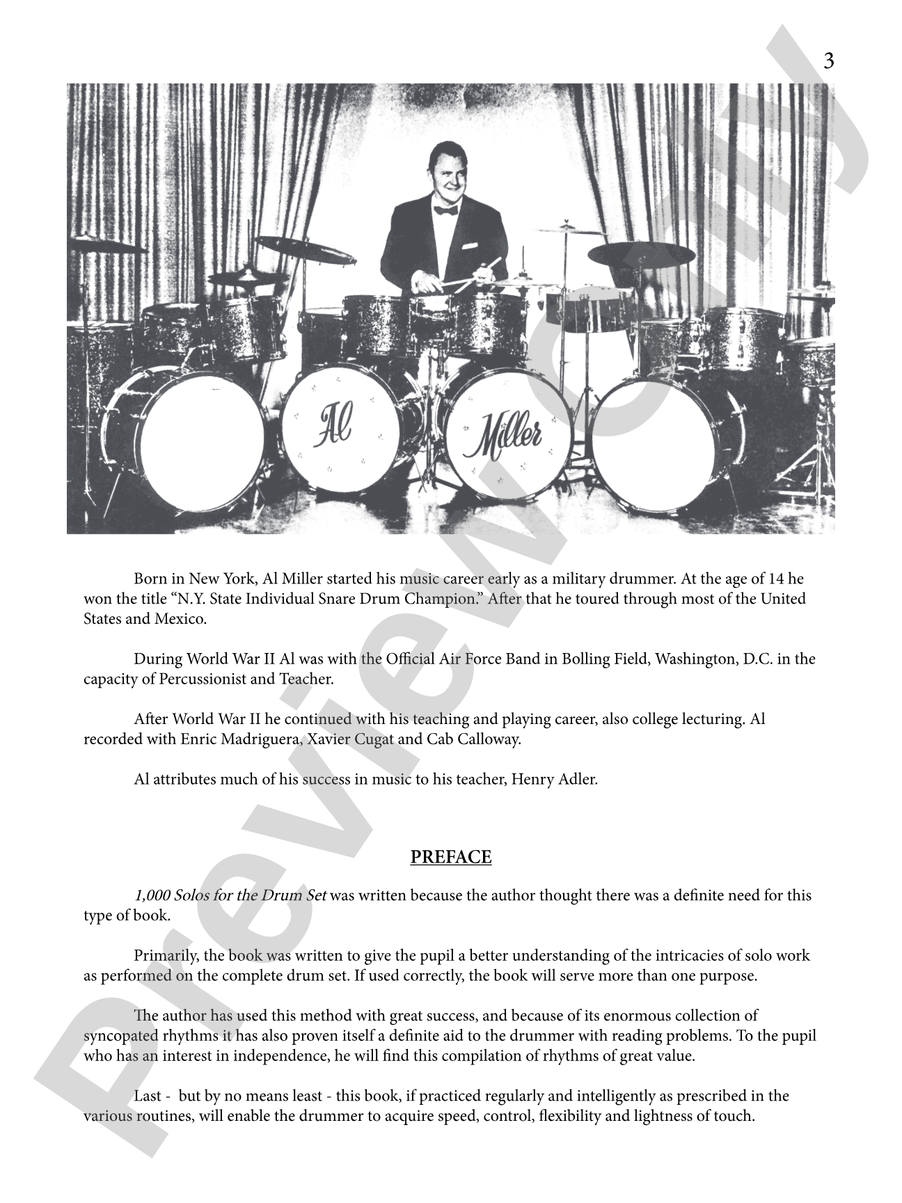 Al Miller's 1,000 Solos for the Drum Set, Volume 1: Swinging the Triplets