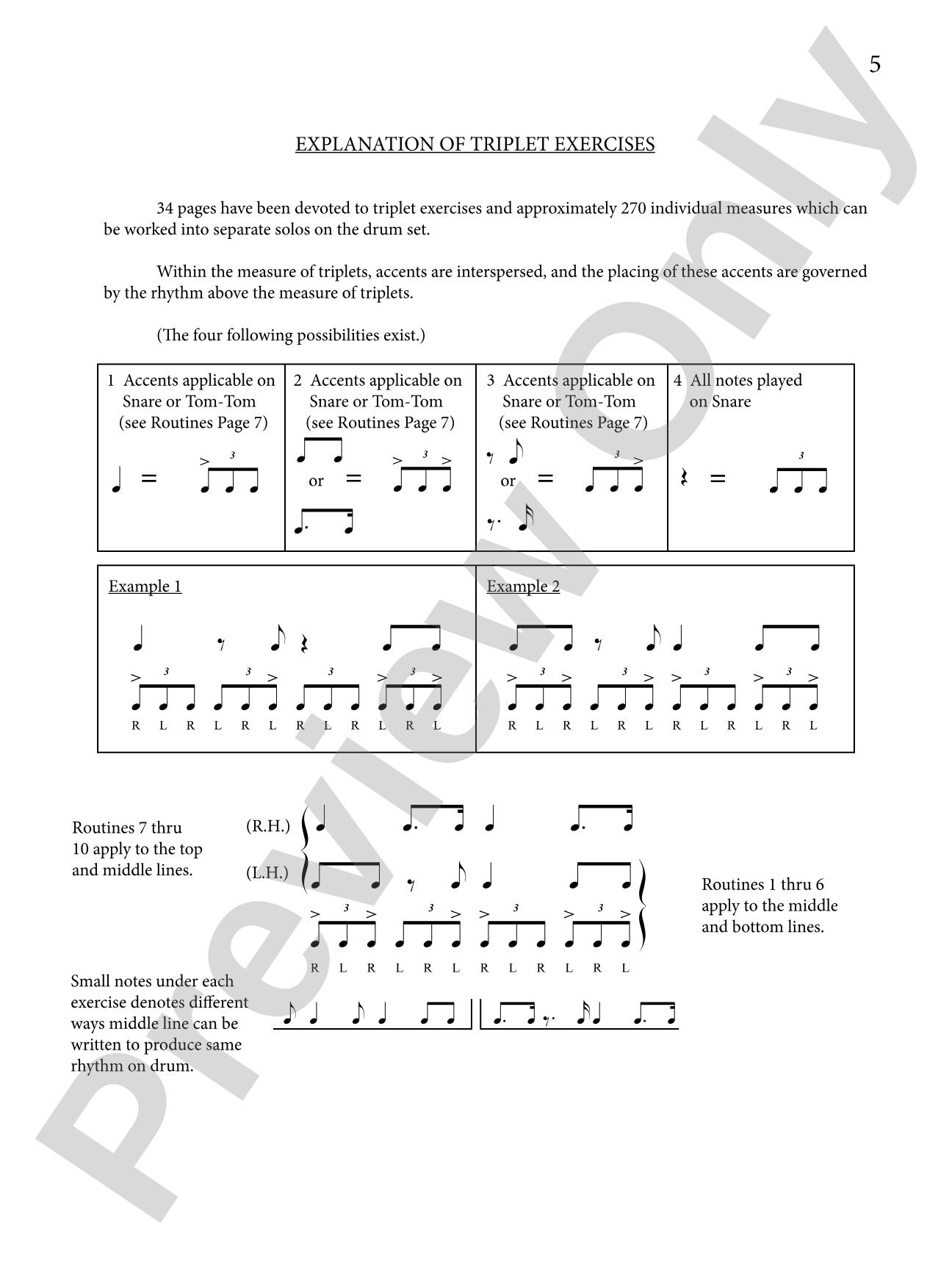 Al Miller's 1,000 Solos for the Drum Set, Volume 1: Swinging the Triplets