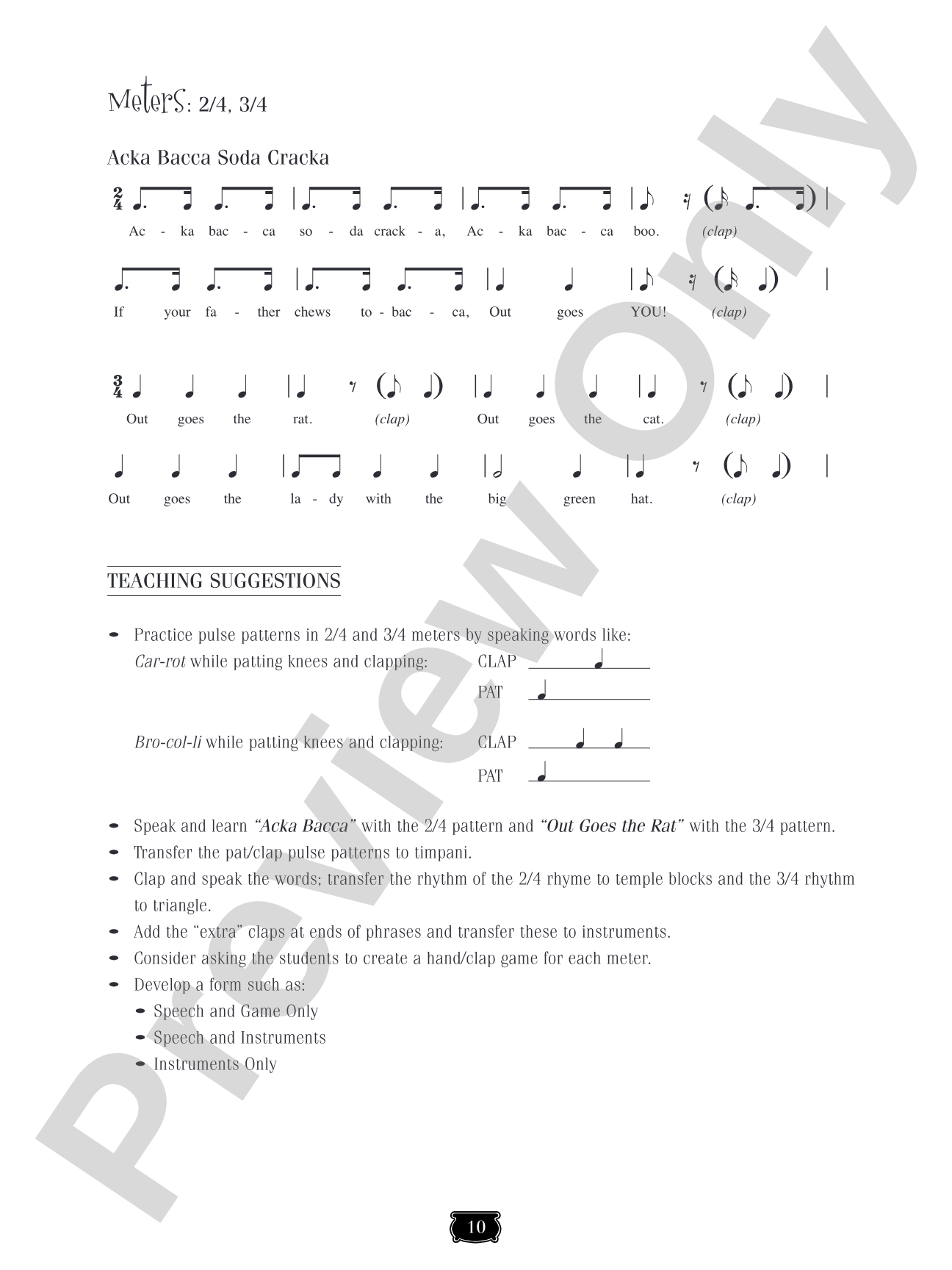 Pot-Pourri: Orff Arrangements for Elementary and Middle School Students