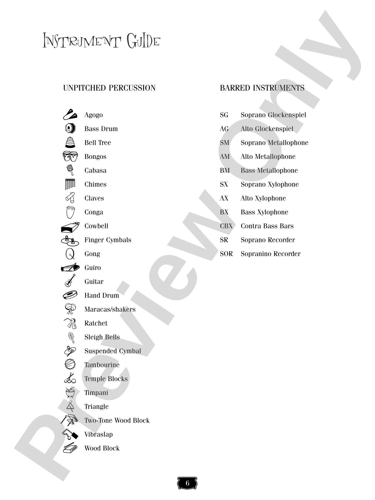 Pot-Pourri: Orff Arrangements for Elementary and Middle School Students