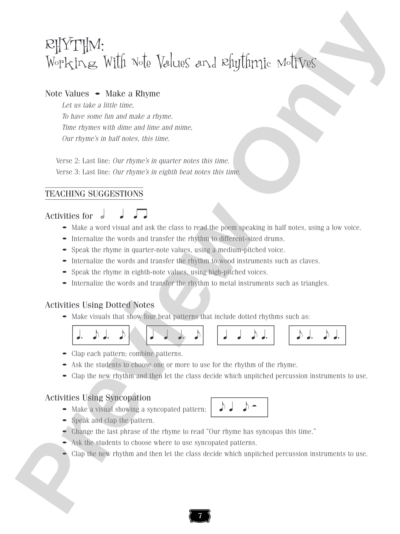 Pot-Pourri: Orff Arrangements for Elementary and Middle School Students