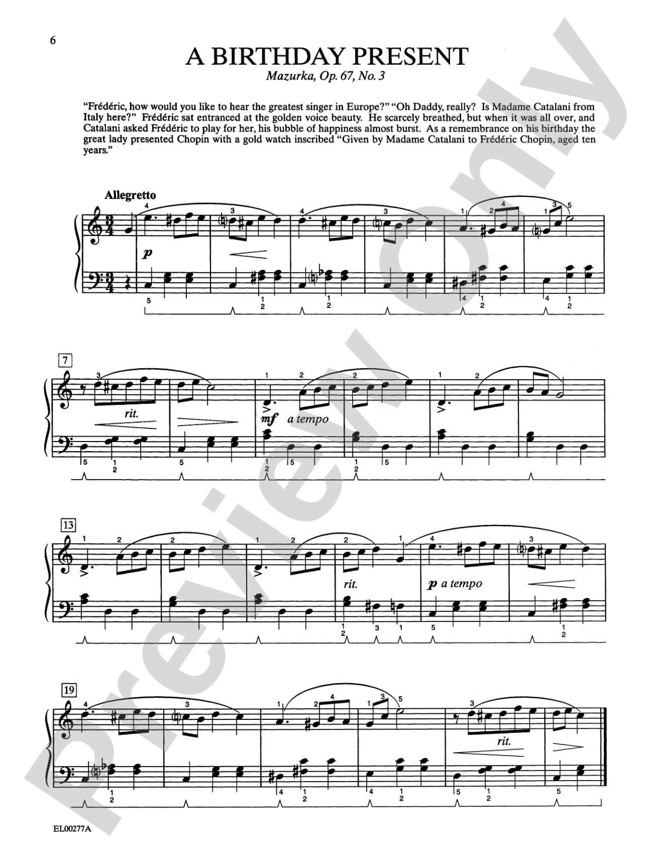Chopin-Schaum, Book One: Based on Events and Episodes of Chopin's Life: Piano