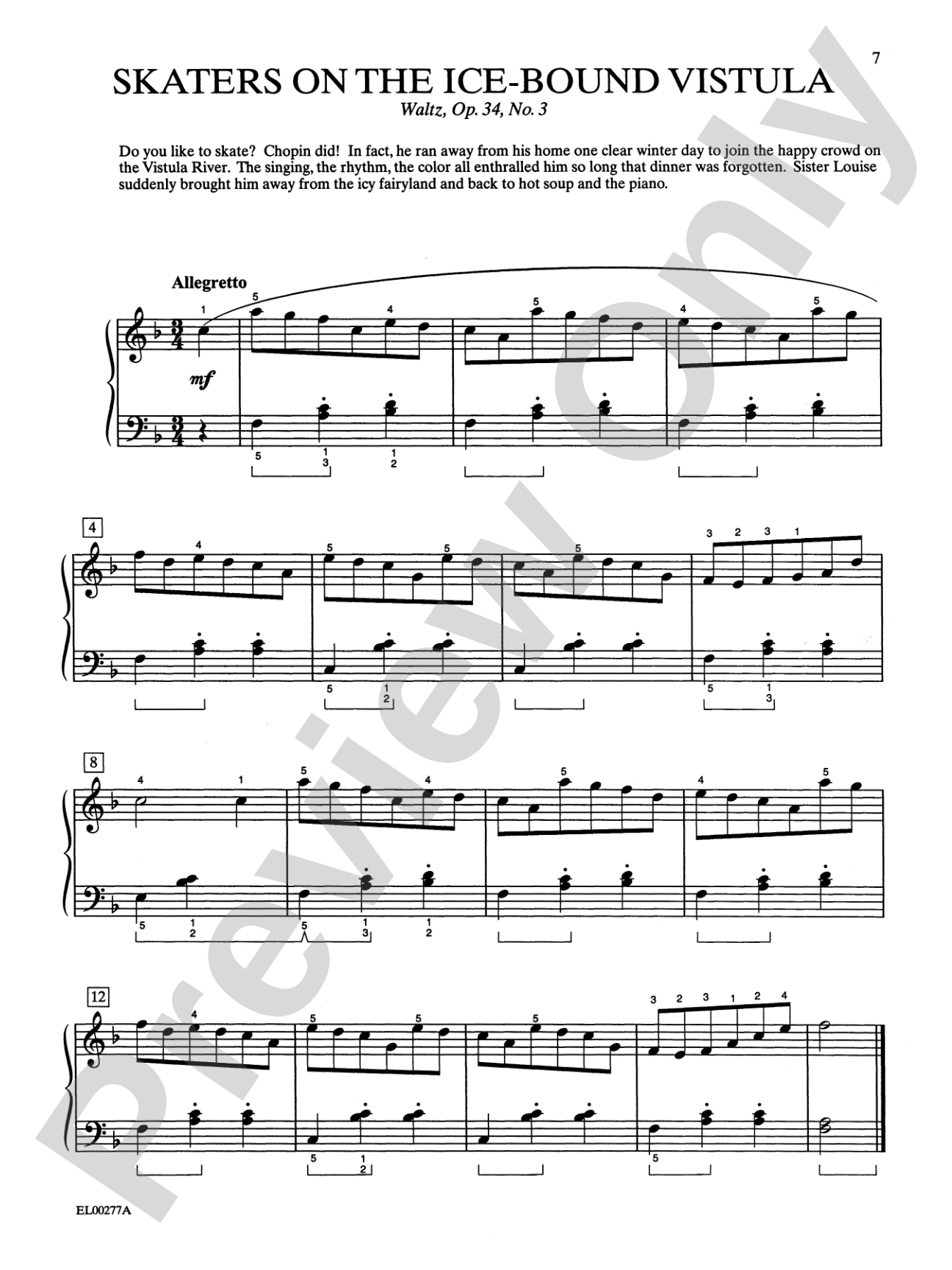 Chopin-Schaum, Book One: Based on Events and Episodes of Chopin's Life: Piano
