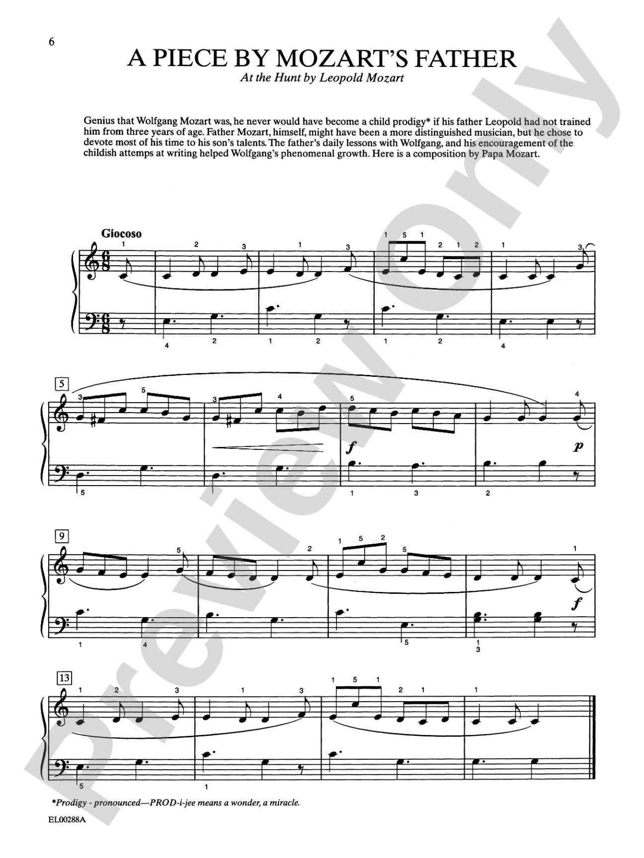 Mozart-Schaum, Book One: Based on Events and Episodes of Mozart's Life: Piano
