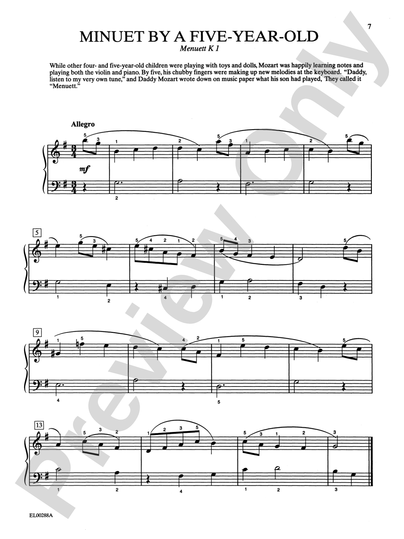 Mozart-Schaum, Book One: Based on Events and Episodes of Mozart's Life: Piano