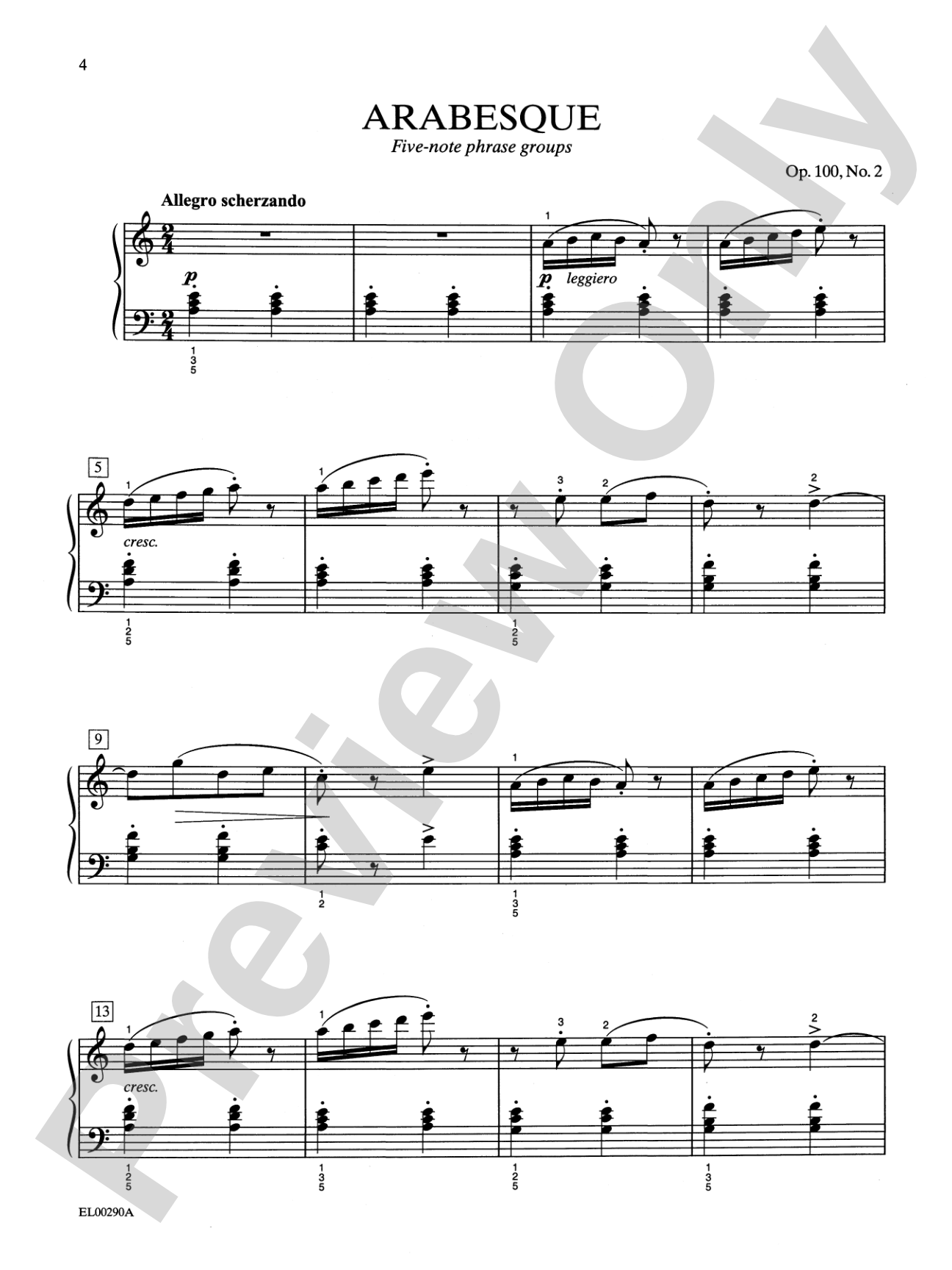 Burgmüller-Schaum, Book One: 25 Progressive Pieces, Opus 100: Piano