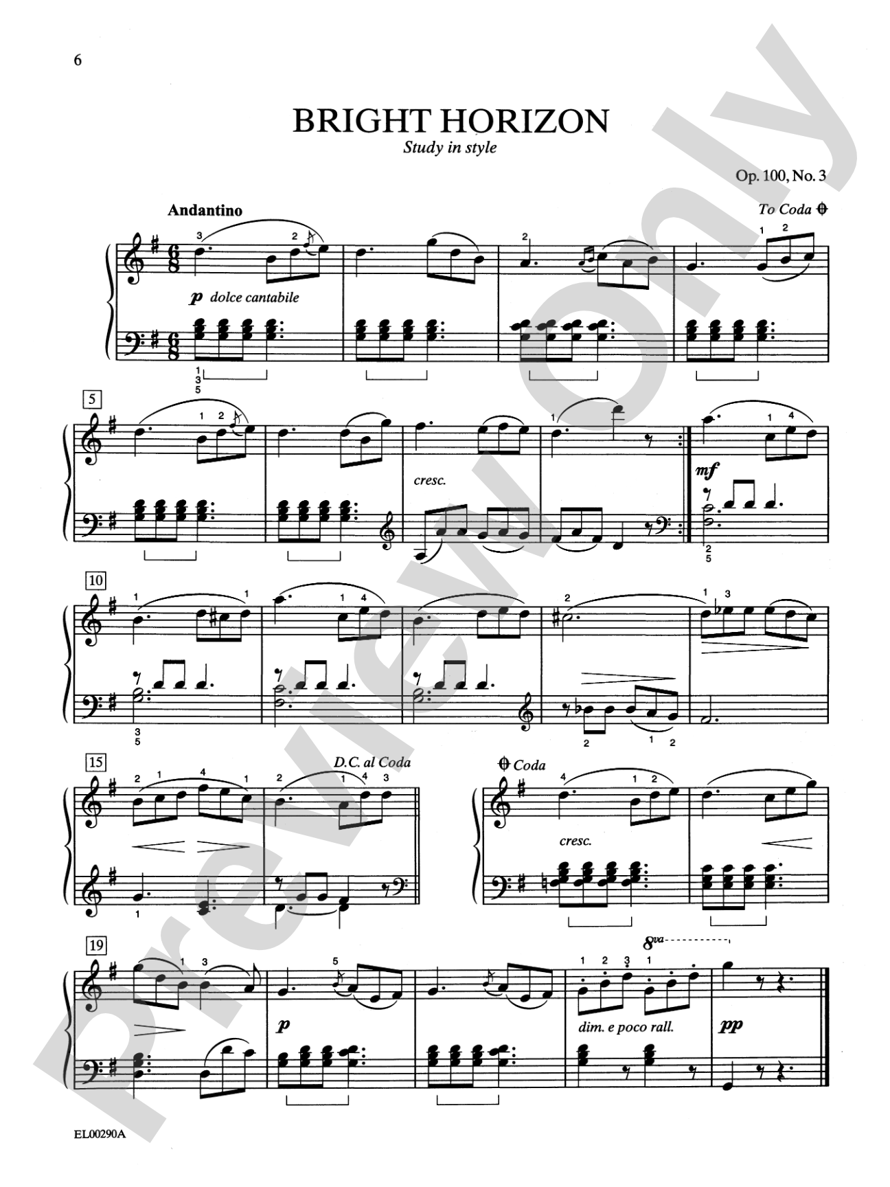 Burgmüller-Schaum, Book One: 25 Progressive Pieces, Opus 100: Piano