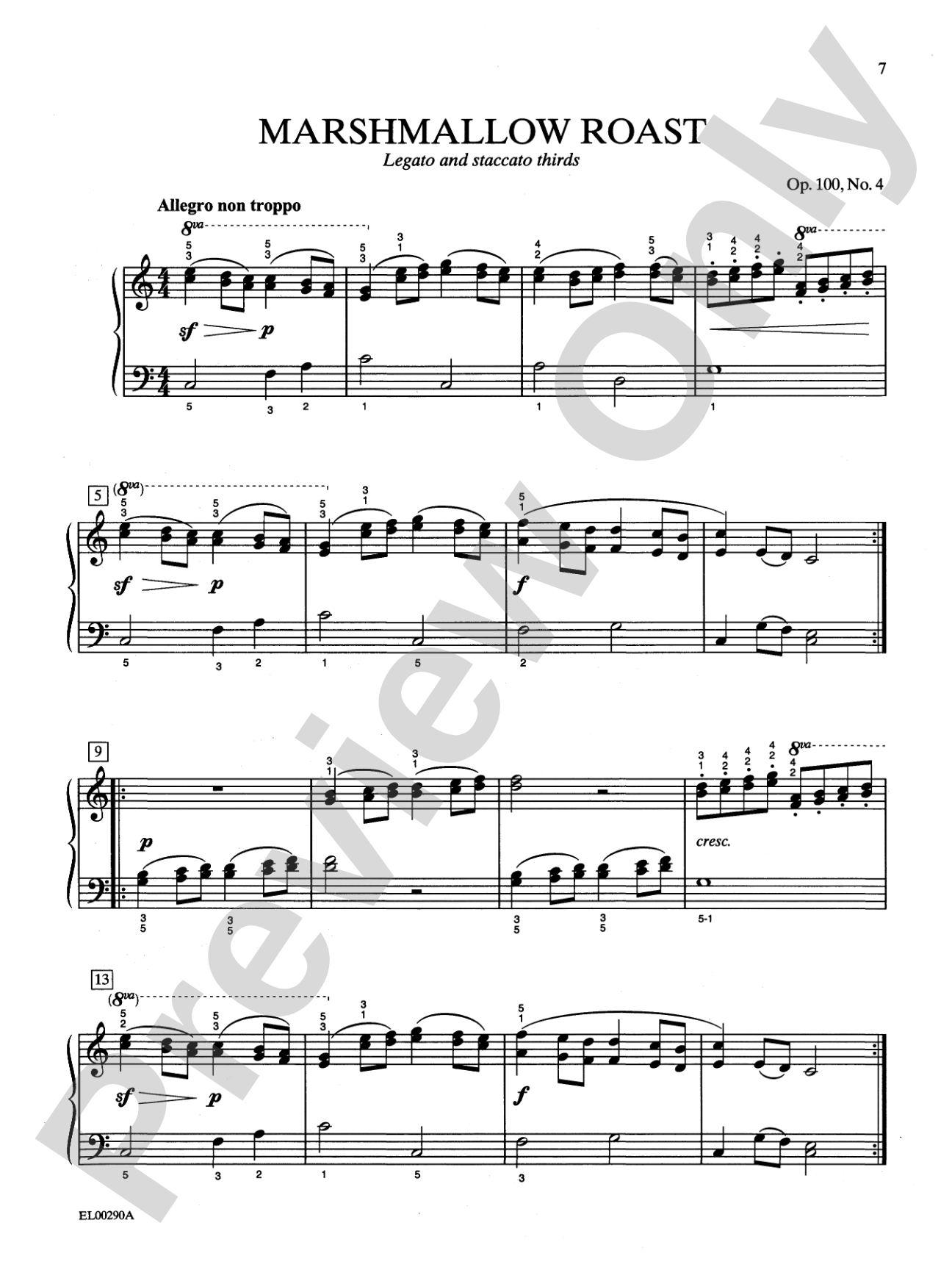 Burgmüller-Schaum, Book One: 25 Progressive Pieces, Opus 100: Piano