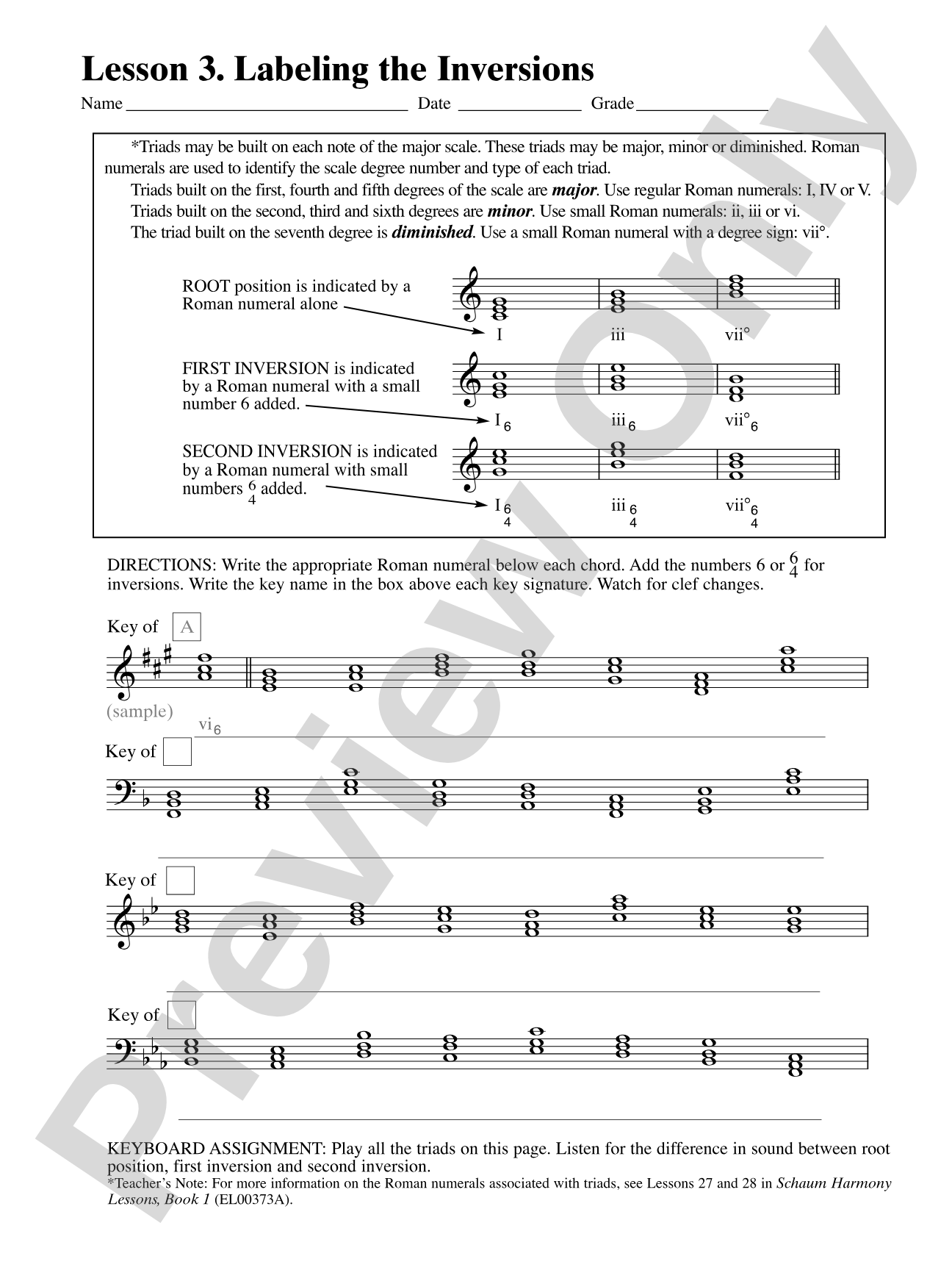 Harmony Lessons, Book 2 (Note Speller 4): Piano