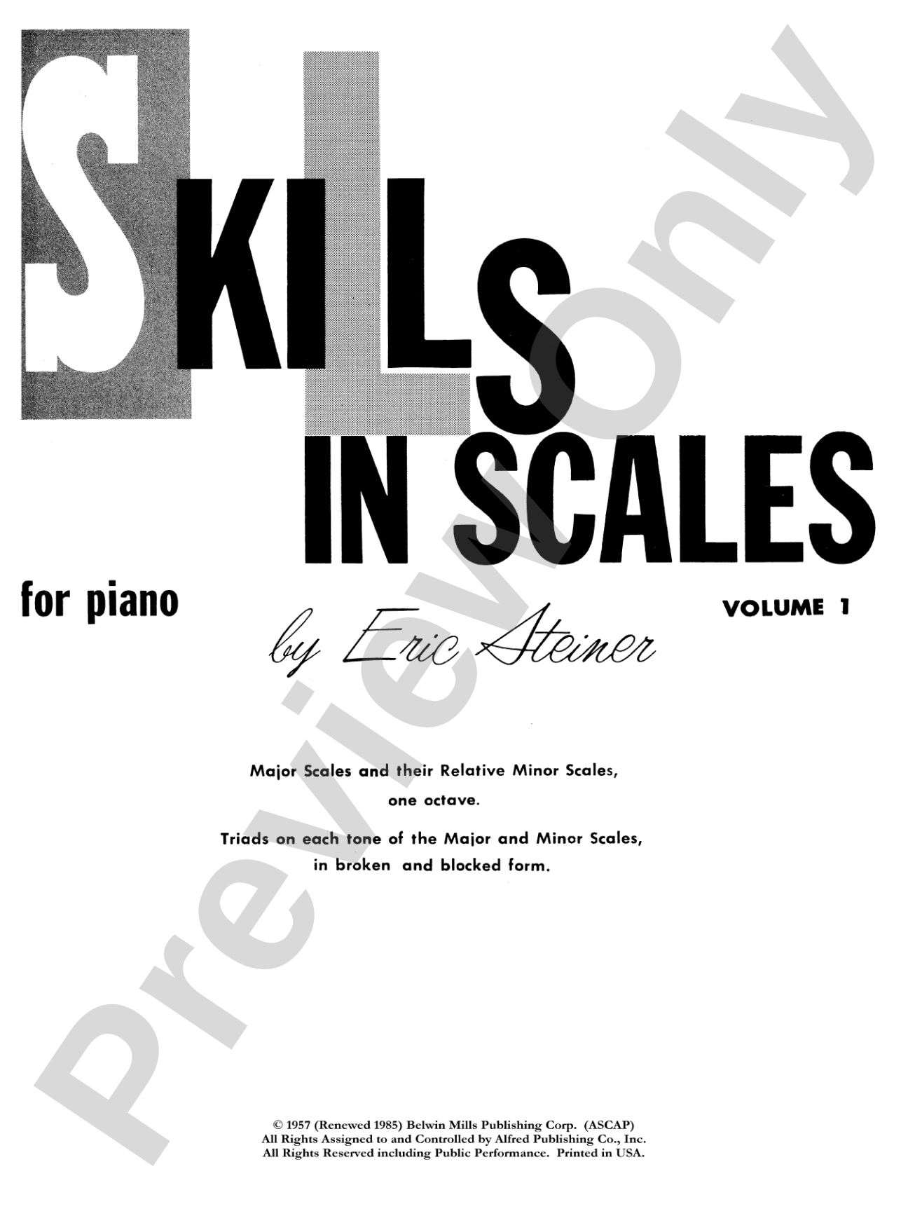 Skills in Scales, Book 1: Piano