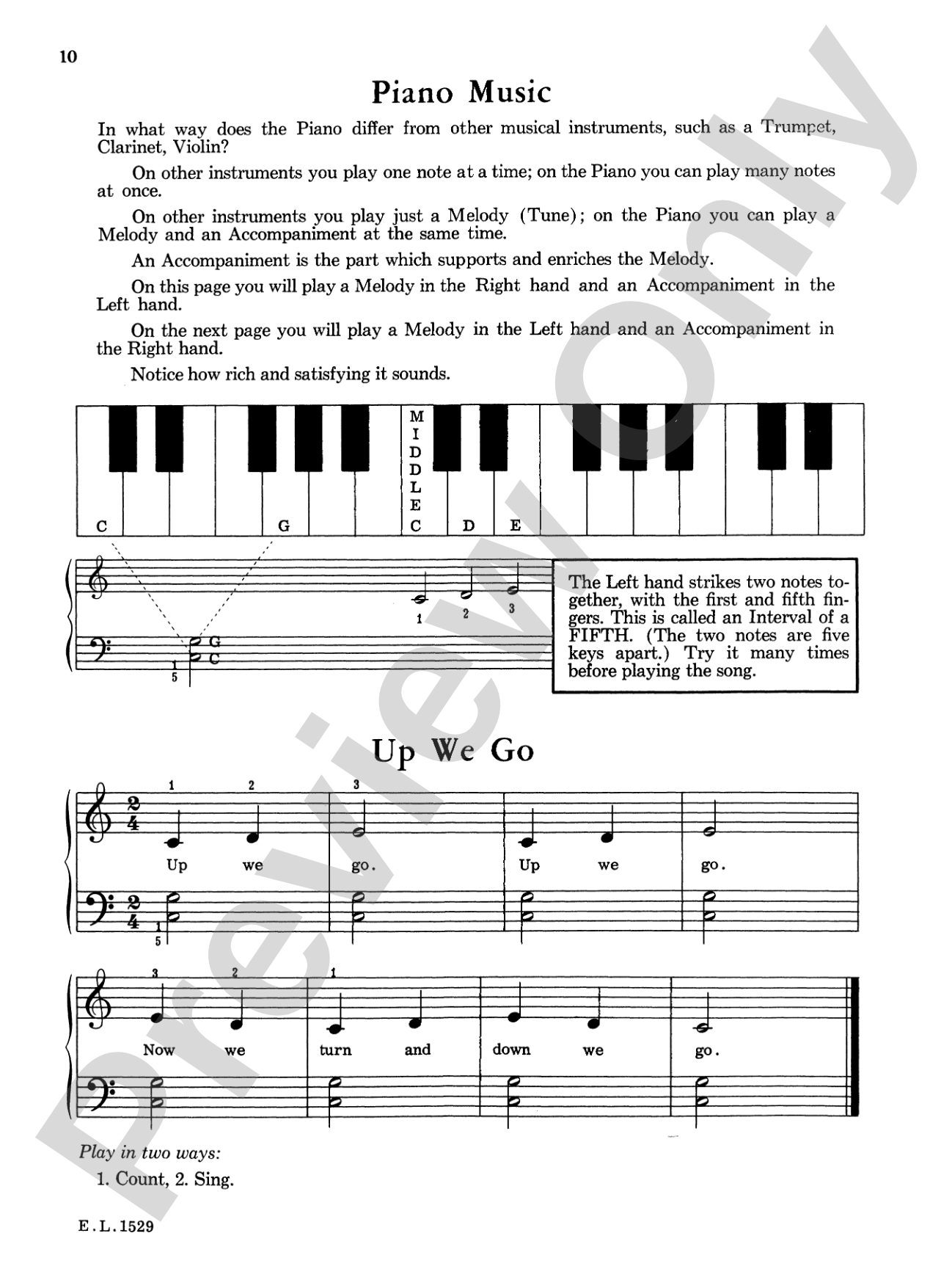 Eric Steiner Piano Course, Junior Approach: Piano