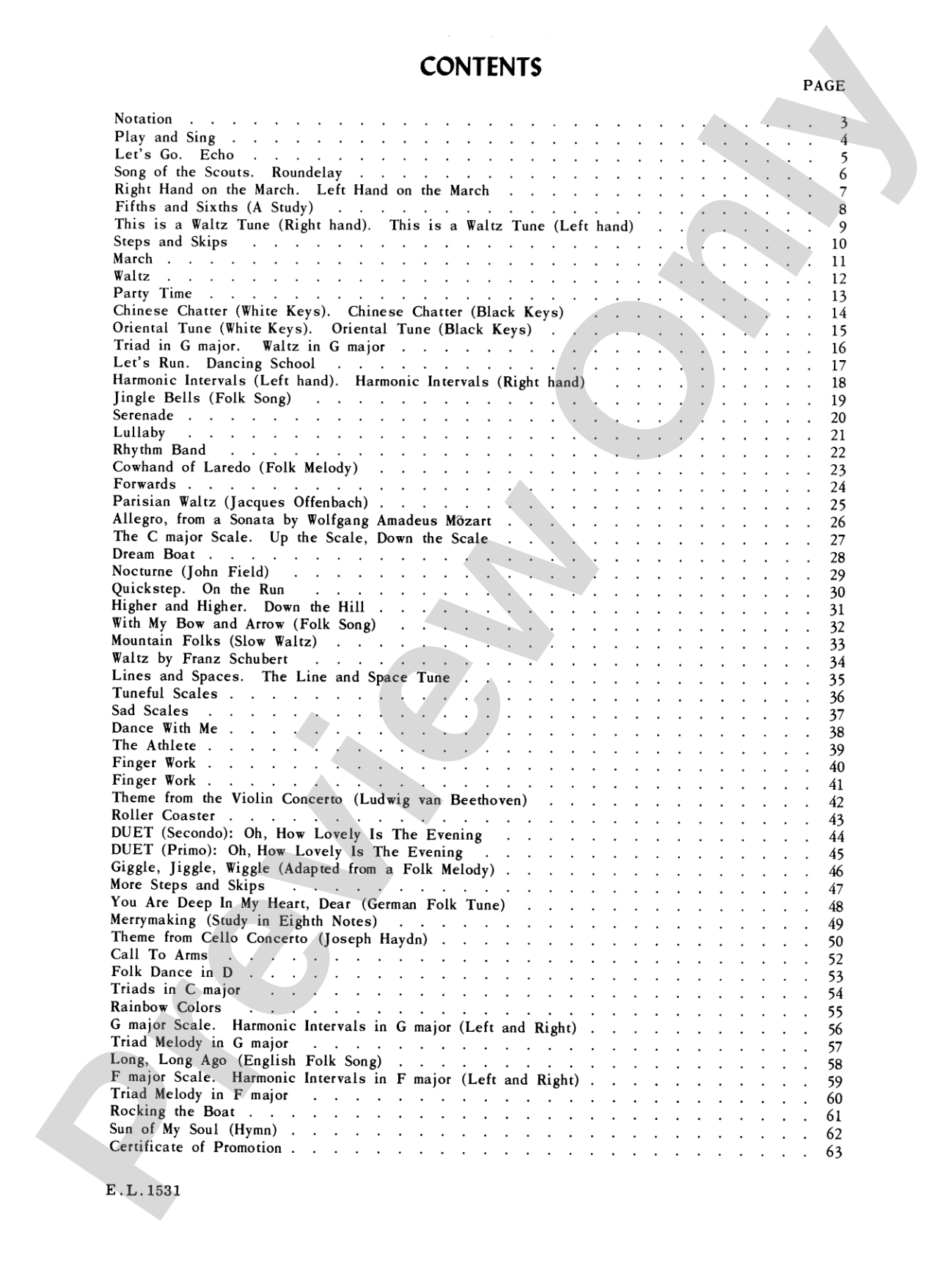 Eric Steiner Piano Course, Book 1: Piano