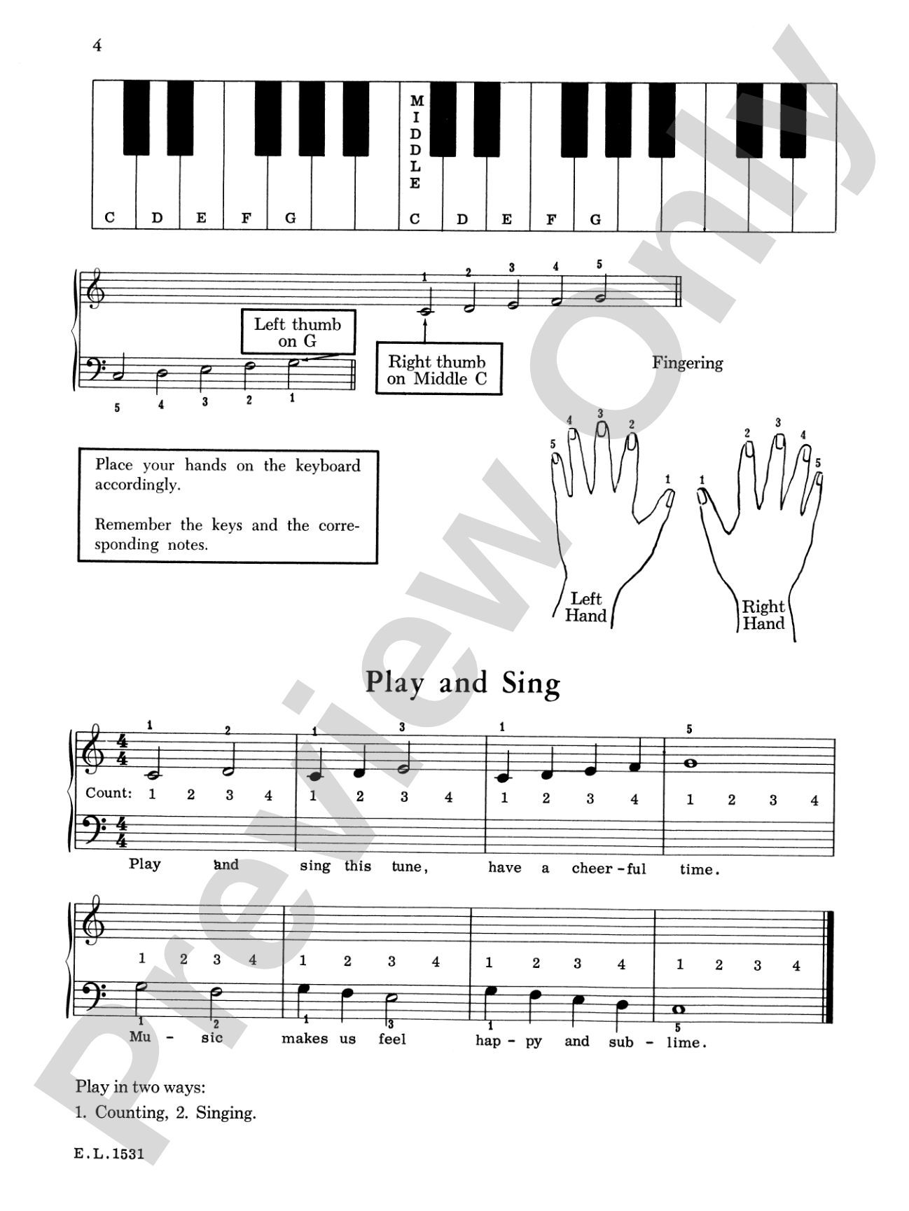 Eric Steiner Piano Course, Book 1: Piano