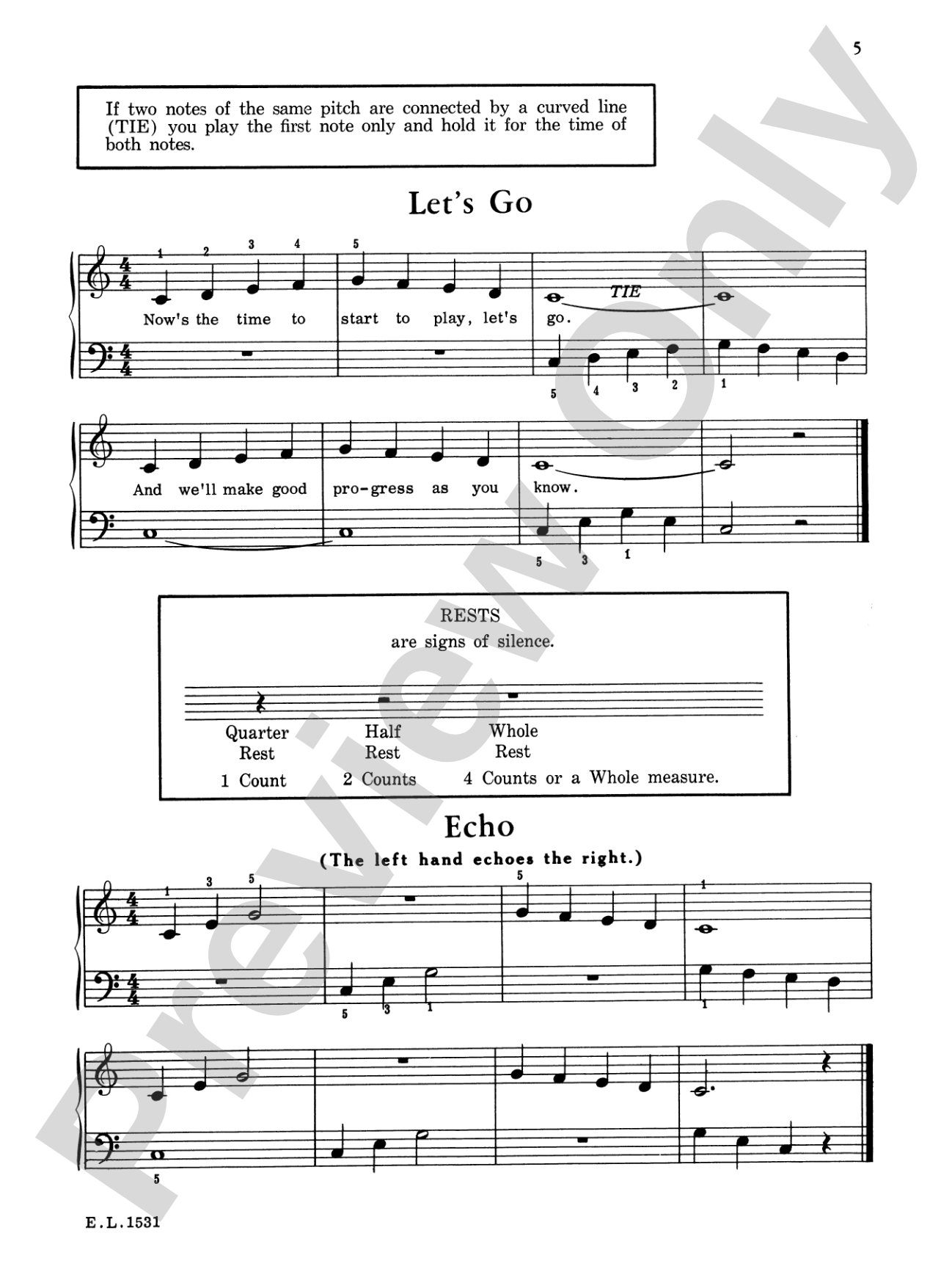 Eric Steiner Piano Course, Book 1: Piano