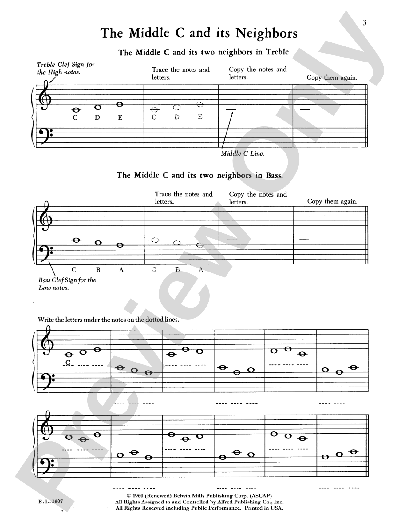 Workbook in Musical Notation, Book 1: A Note Speller: Piano
