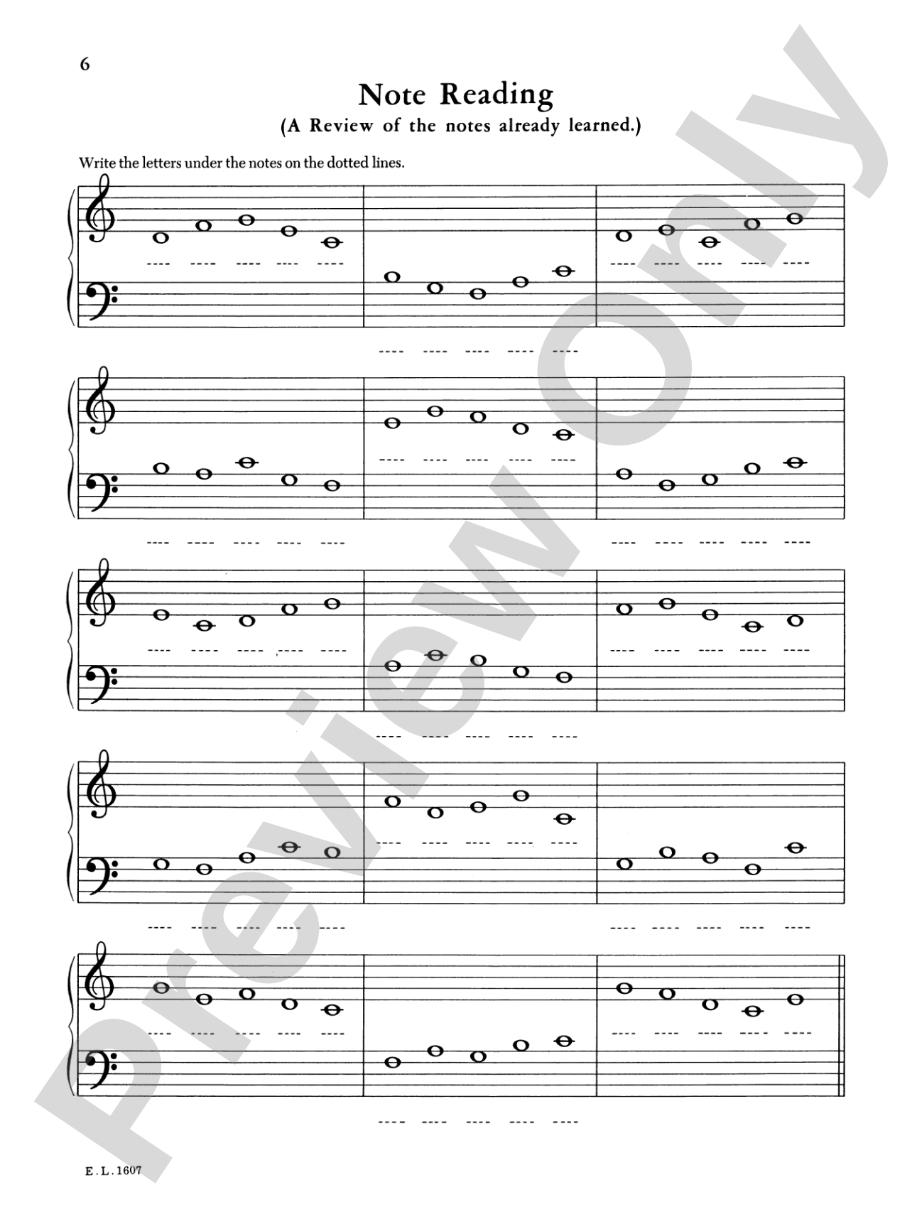 Workbook in Musical Notation, Book 1: A Note Speller: Piano