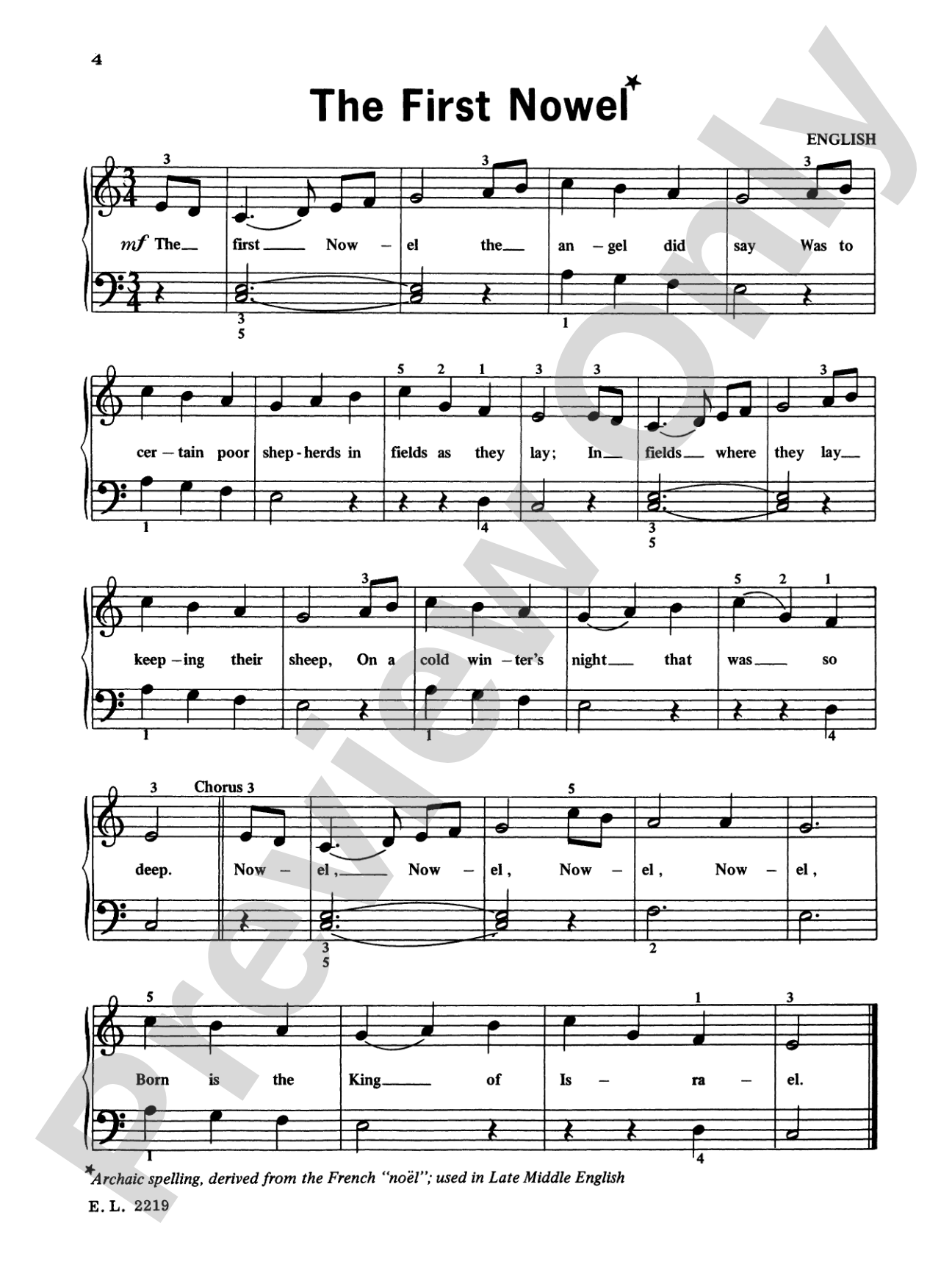 Christmas Music, Level 1: Piano