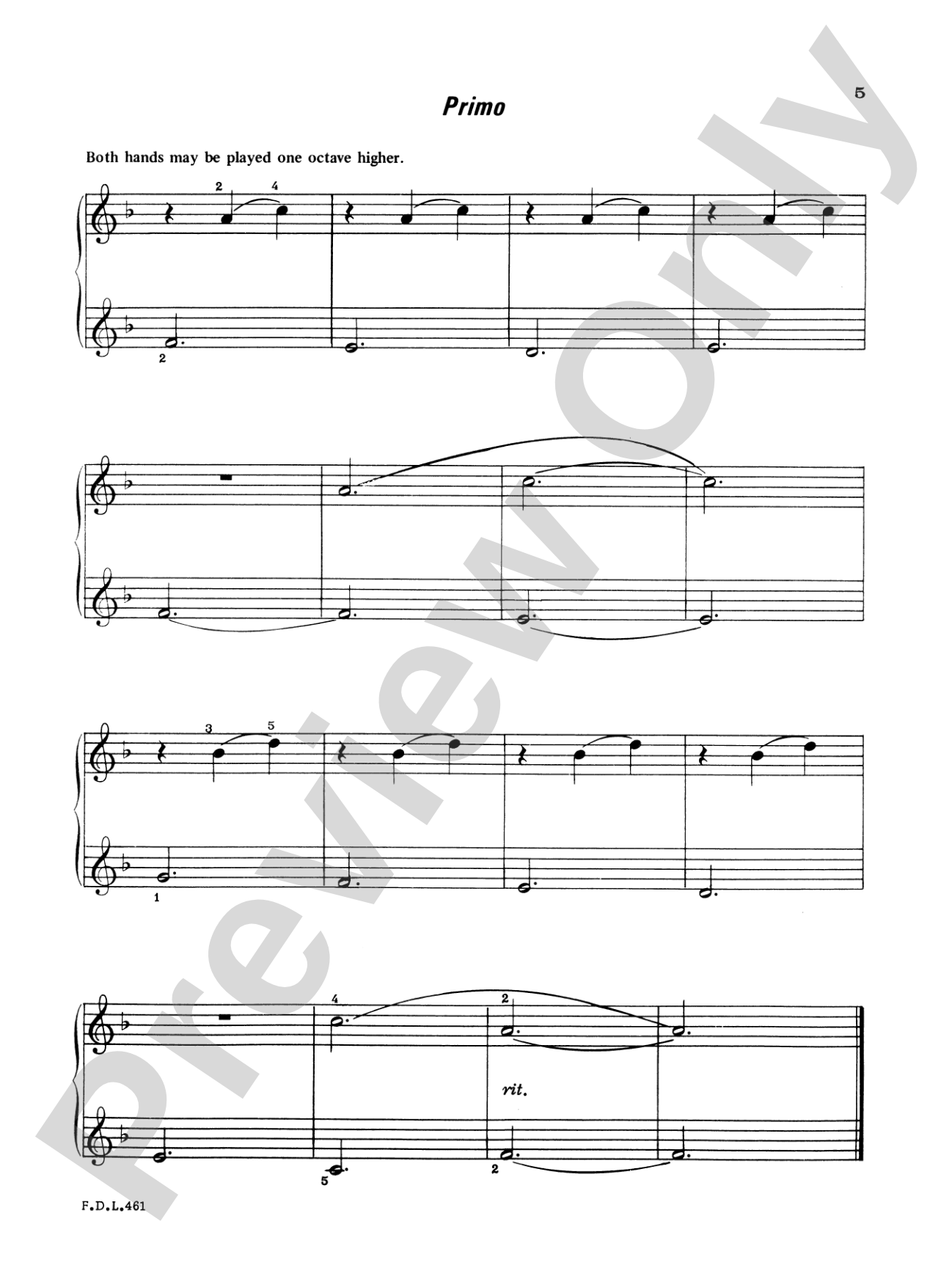Piano Duets, Level 1: Piano
