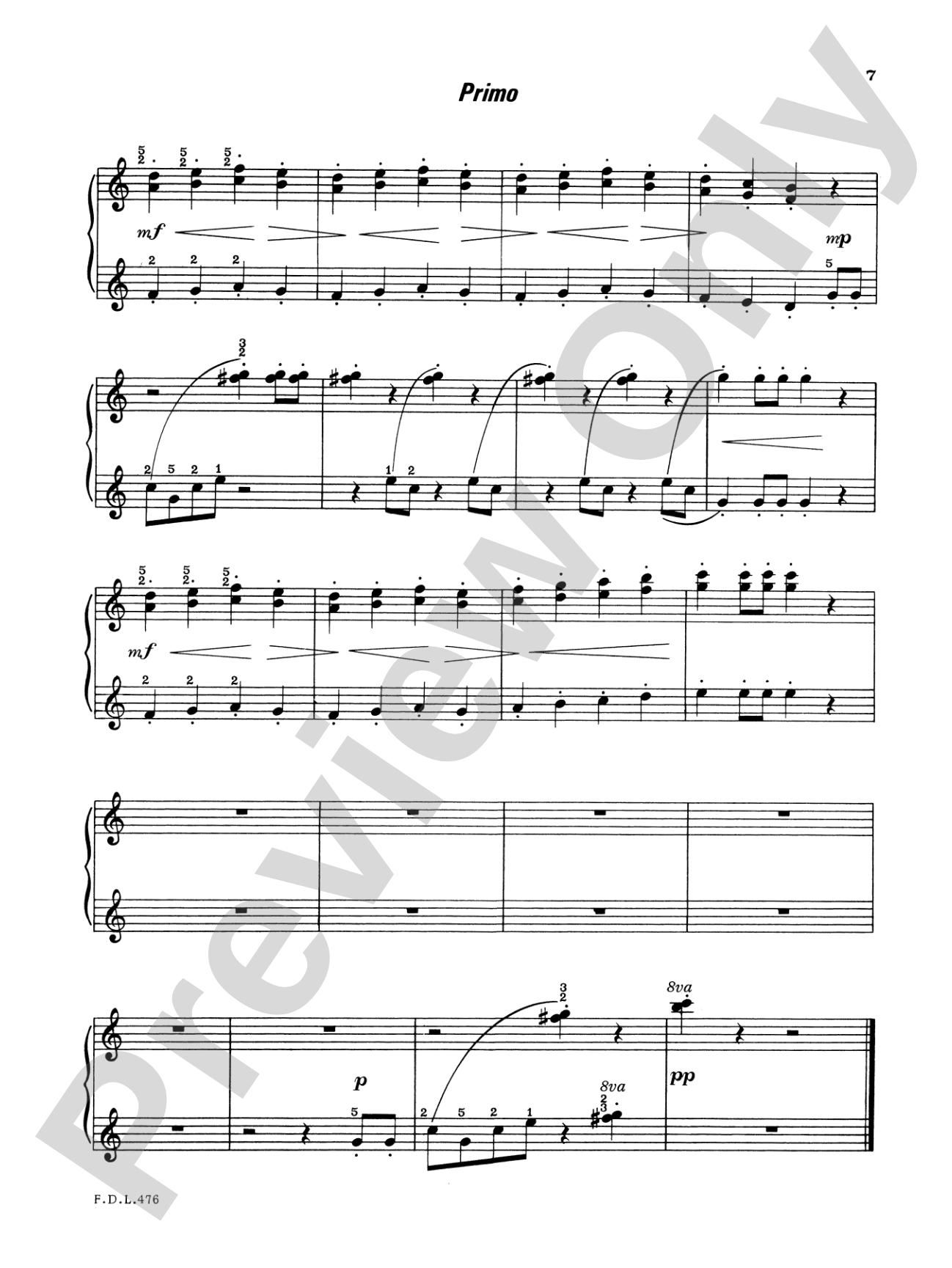 Piano Duets, Level 3: Piano
