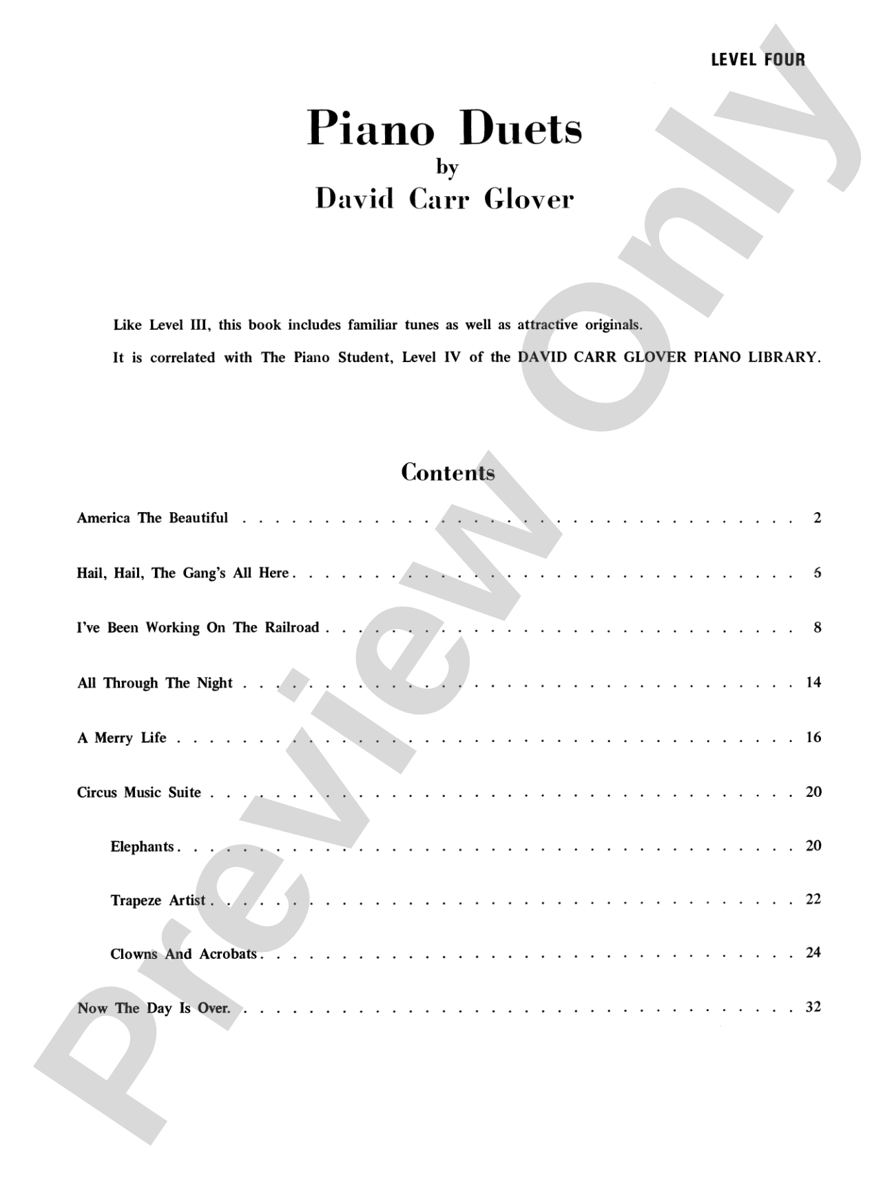 Piano Duets, Level 4: Piano