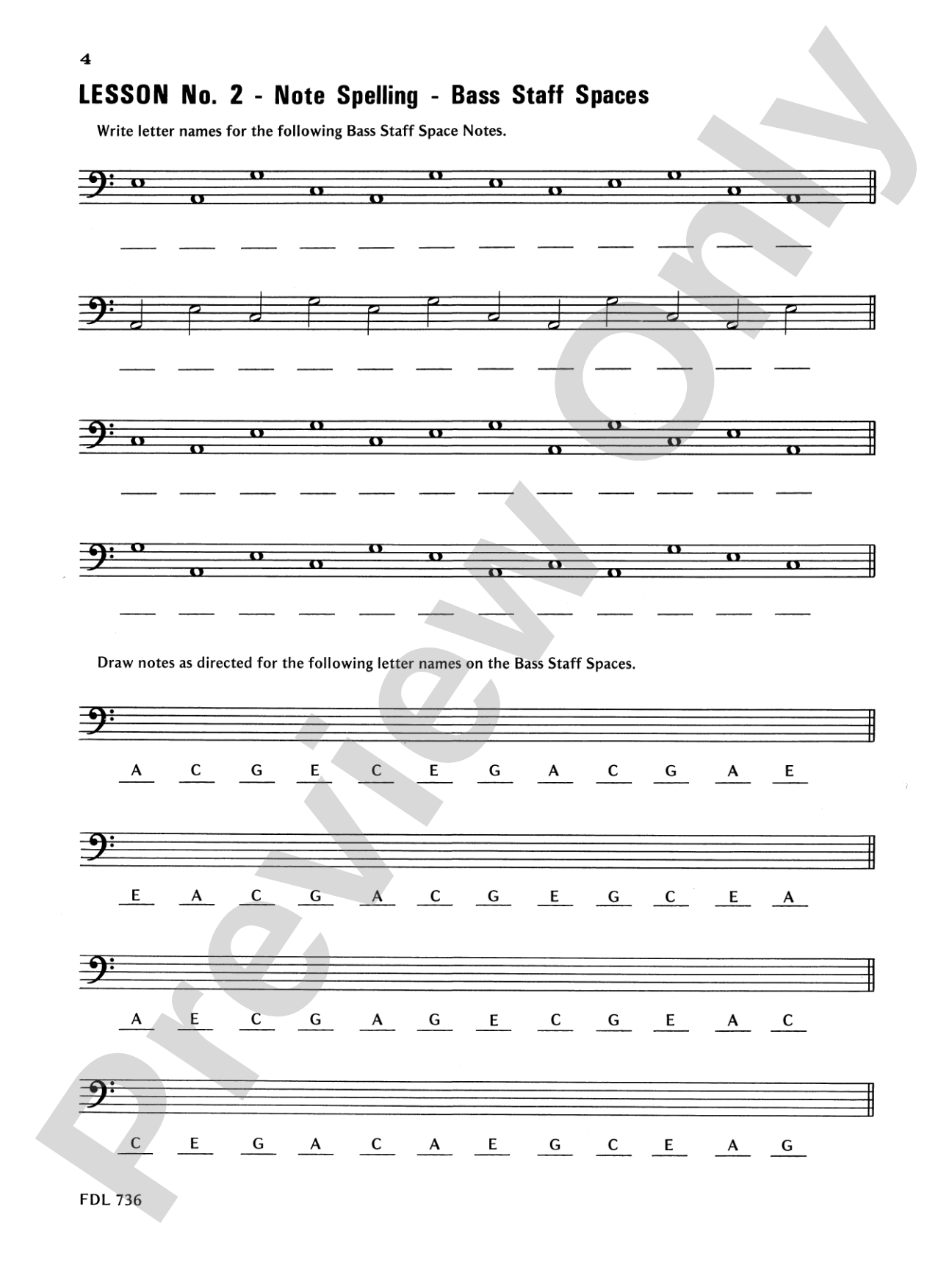 30 Notespelling Lessons, Level 2: Piano
