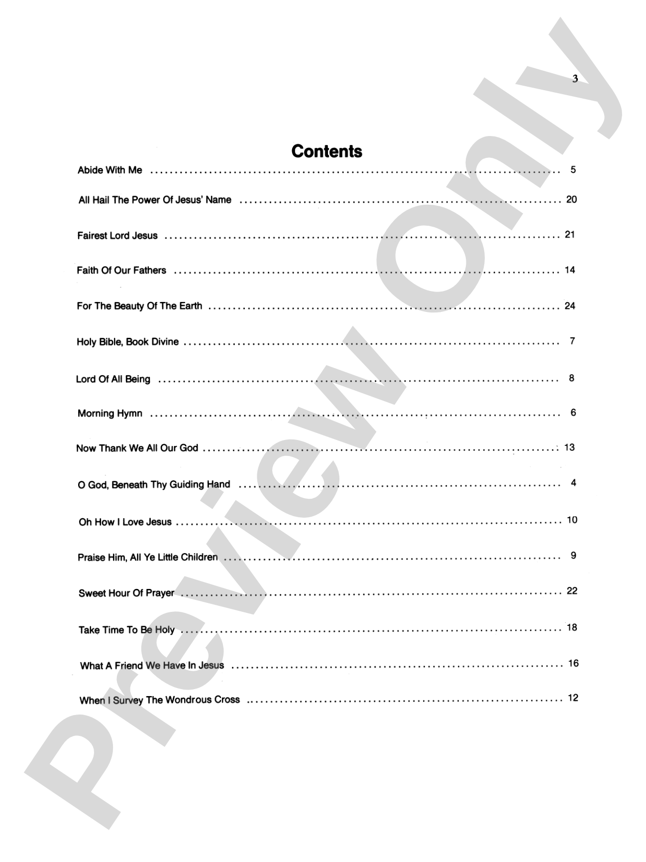 Sacred Music, Level 1: Piano