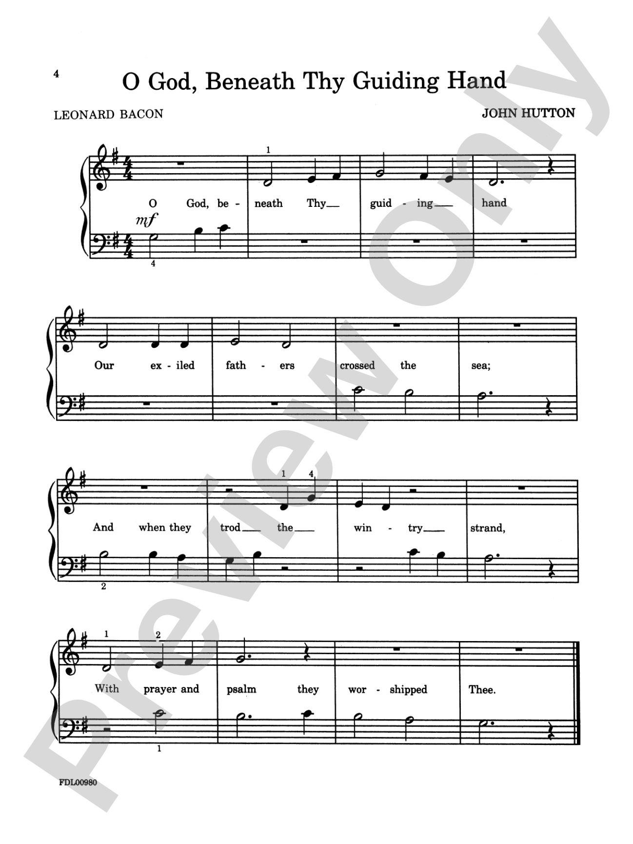 Sacred Music, Level 1: Piano