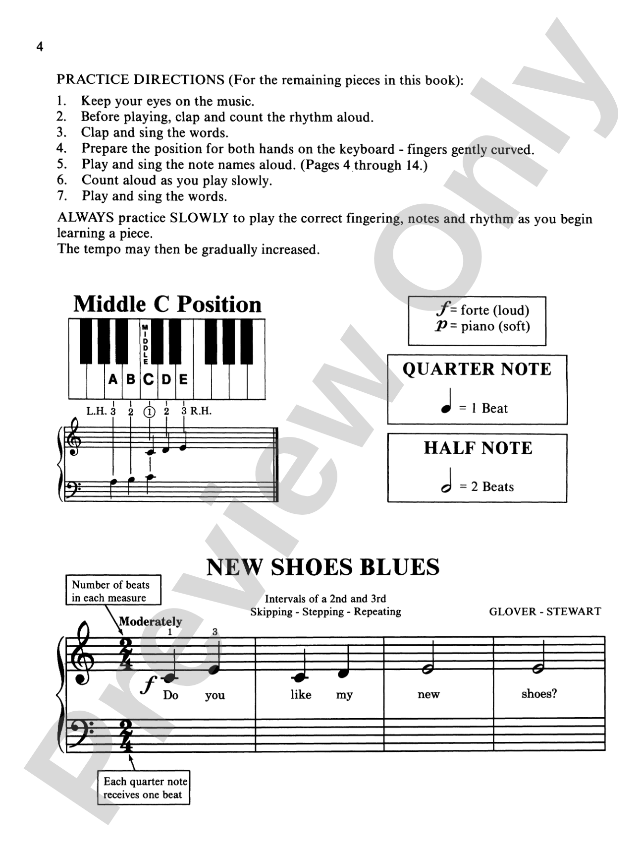 David Carr Glover Method for Piano: Performance, Primer: Piano