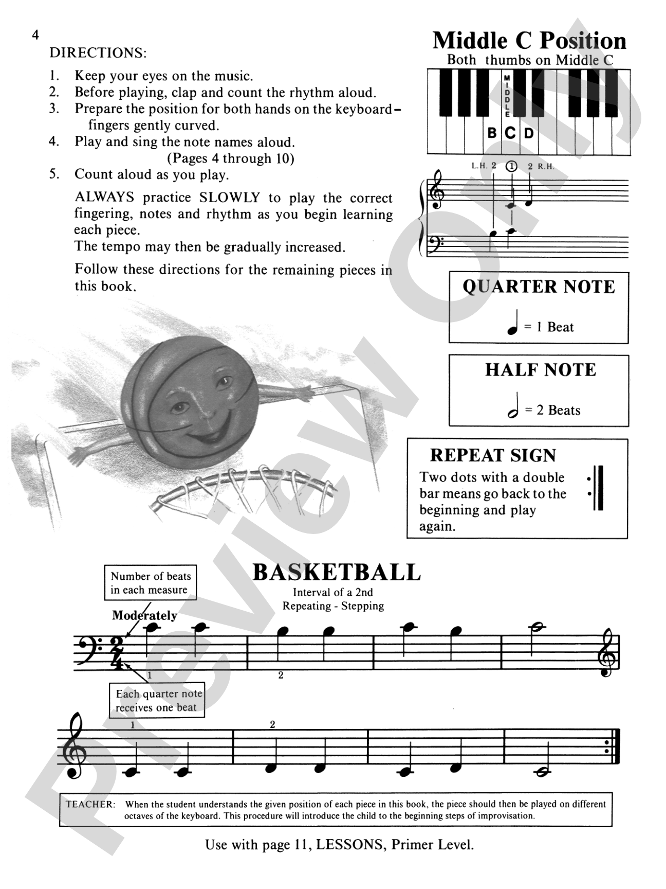 David Carr Glover Method for Piano: Technic, Primer: Piano