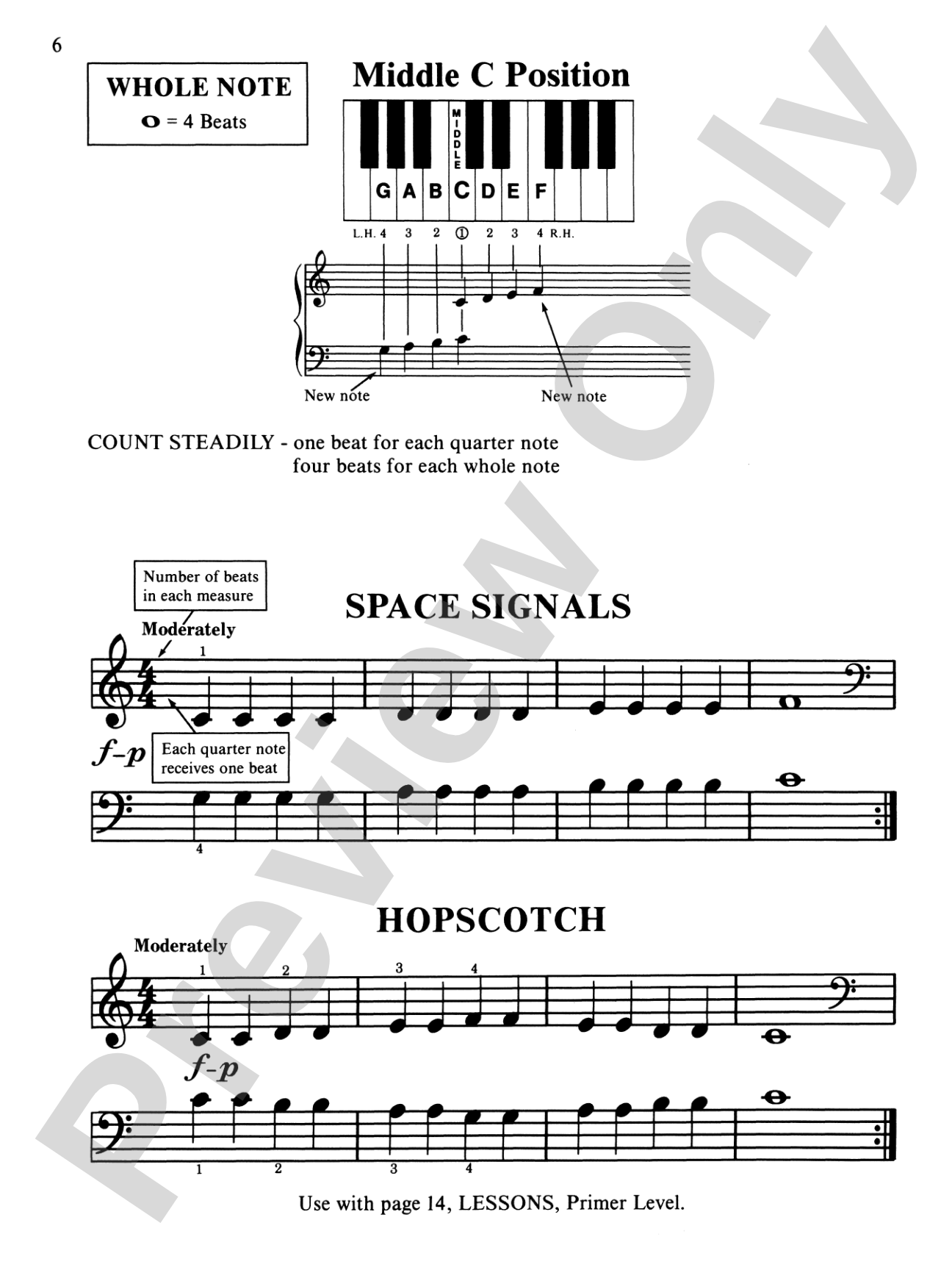 David Carr Glover Method for Piano: Technic, Primer: Piano