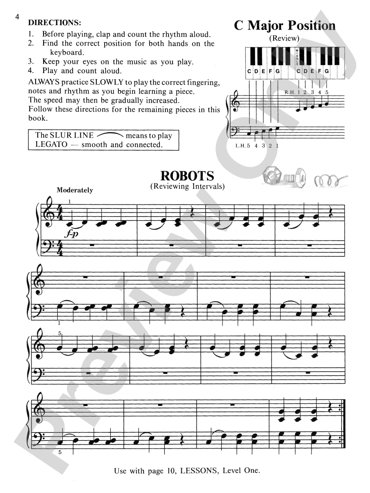 David Carr Glover Method for Piano: Technic, Level 1: Piano