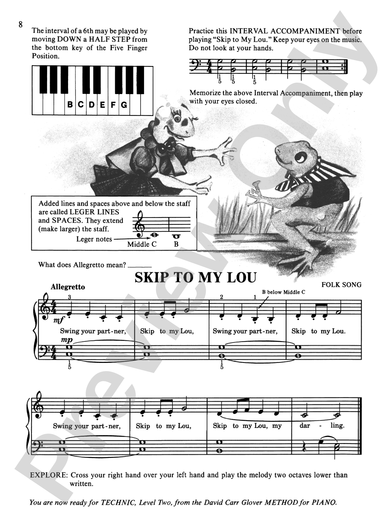 David Carr Glover Method for Piano: Lessons, Level 2: Piano