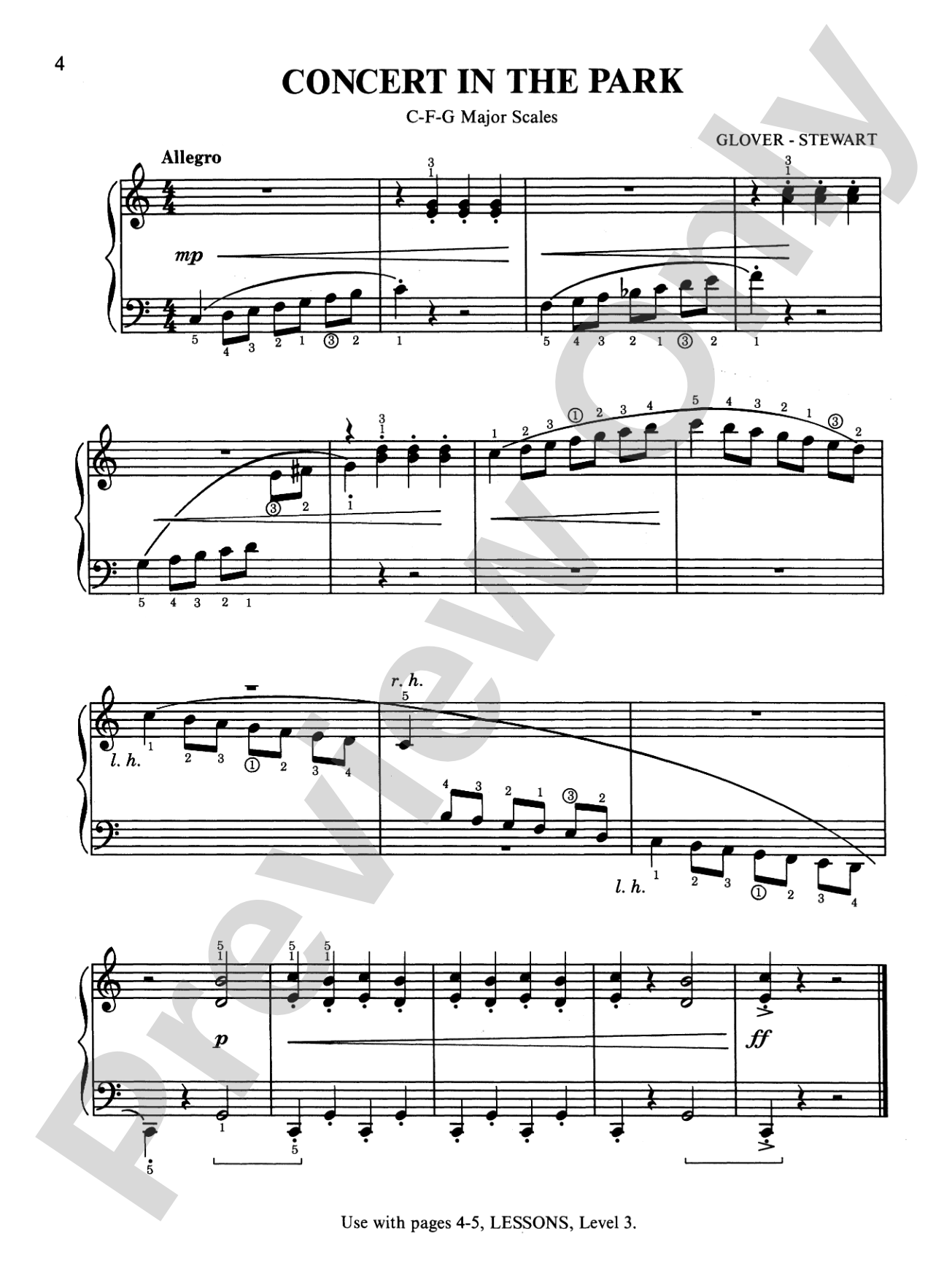 David Carr Glover Method for Piano: Technic, Level 3: Piano