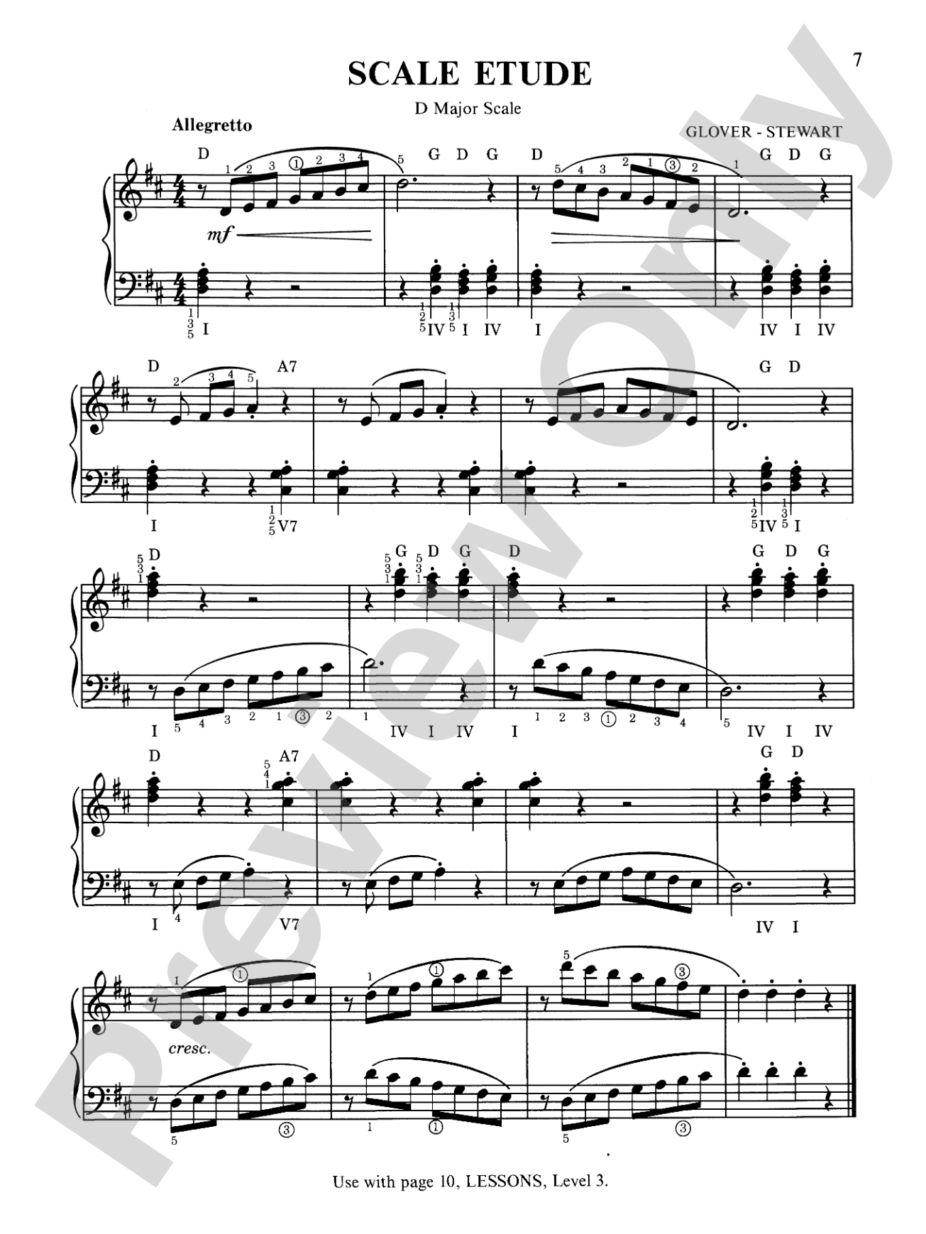 David Carr Glover Method for Piano: Technic, Level 3: Piano