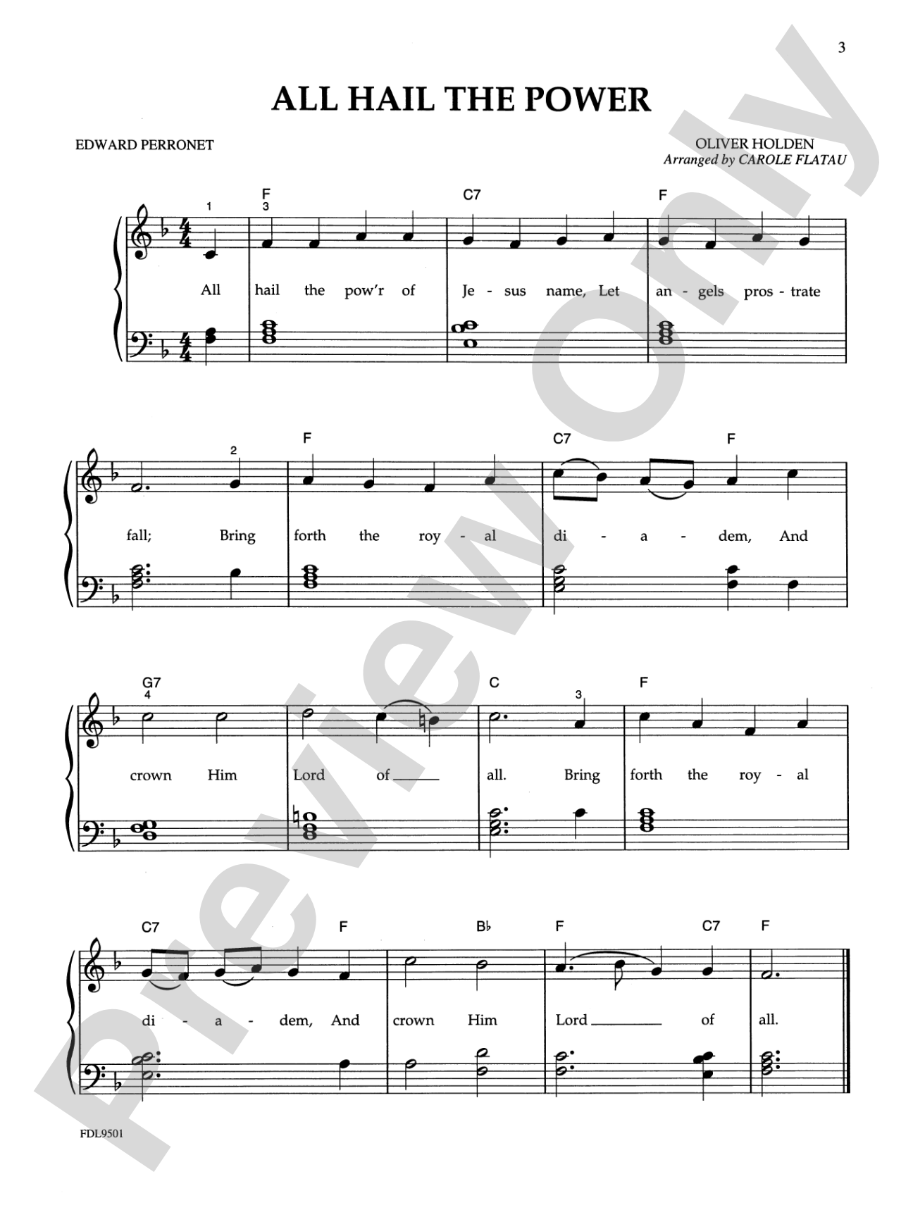 David Carr Glover Method for Piano: Hymns with Chords, Level 2: Piano