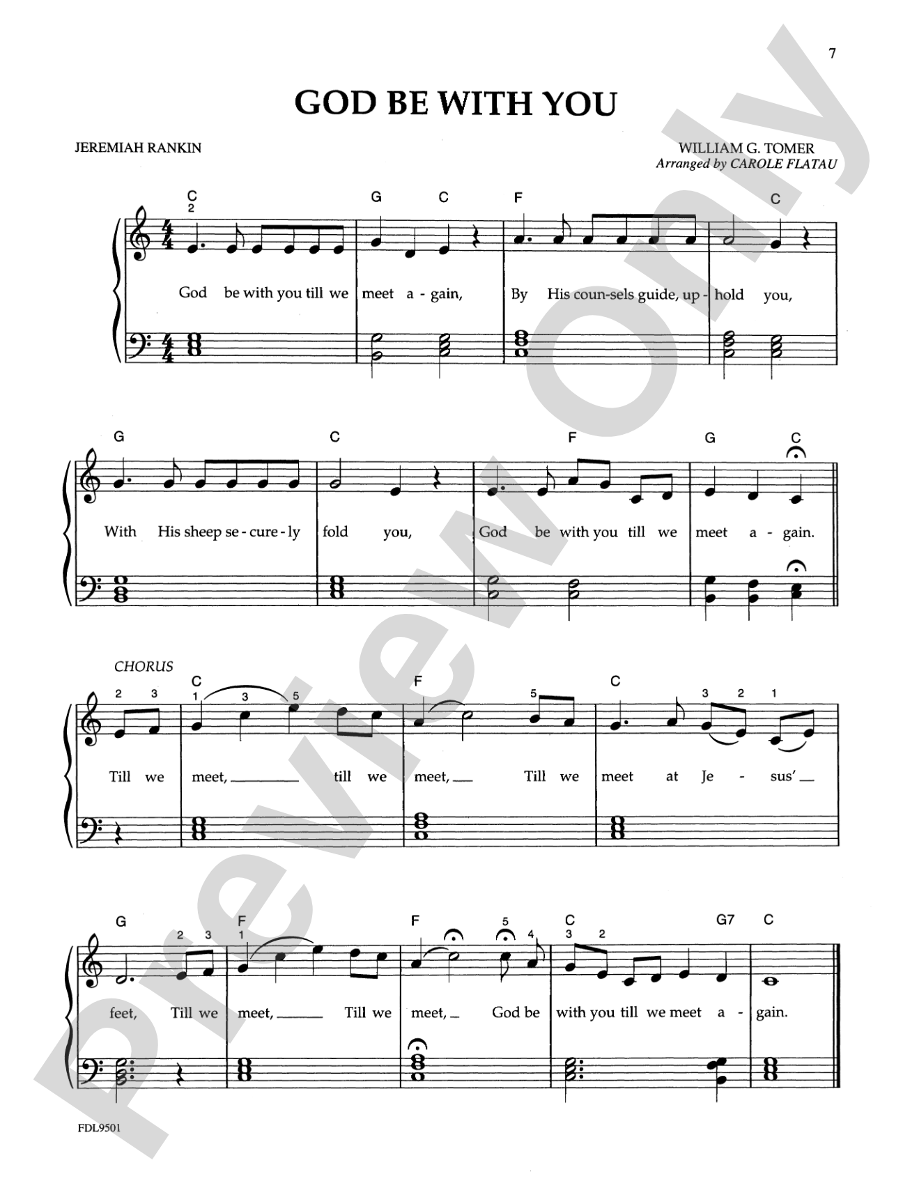 David Carr Glover Method for Piano: Hymns with Chords, Level 2: Piano