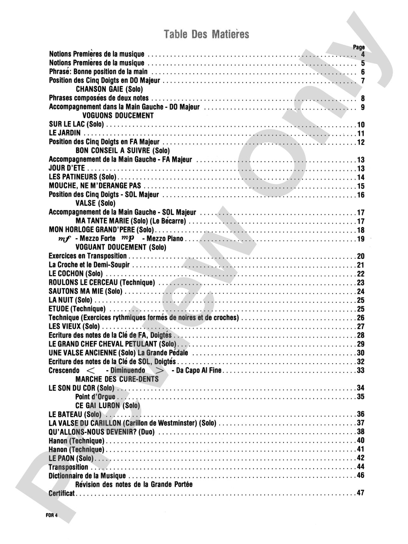 Piano Student (French Edition), Level 1: Piano