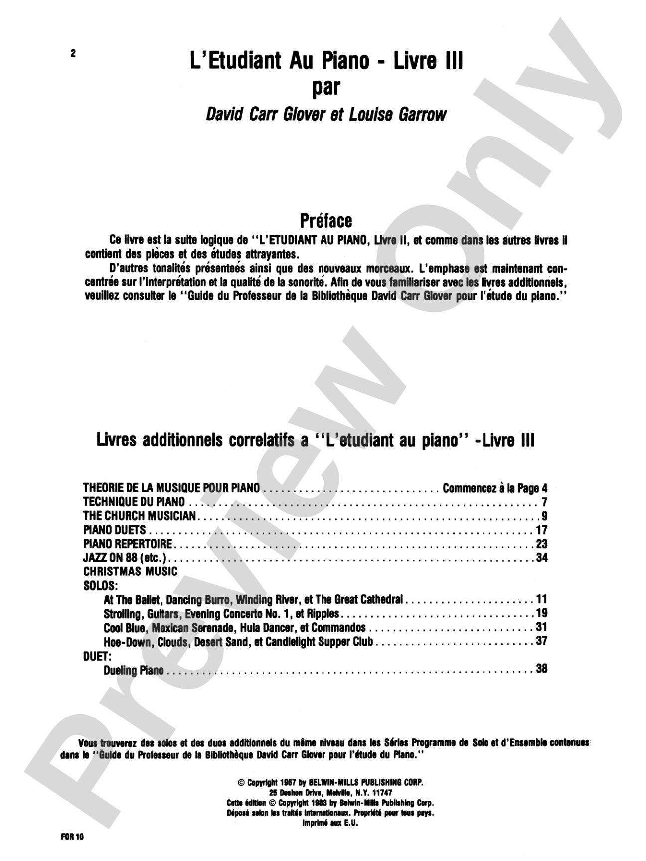 Piano Student (French Edition), Level 3: Piano