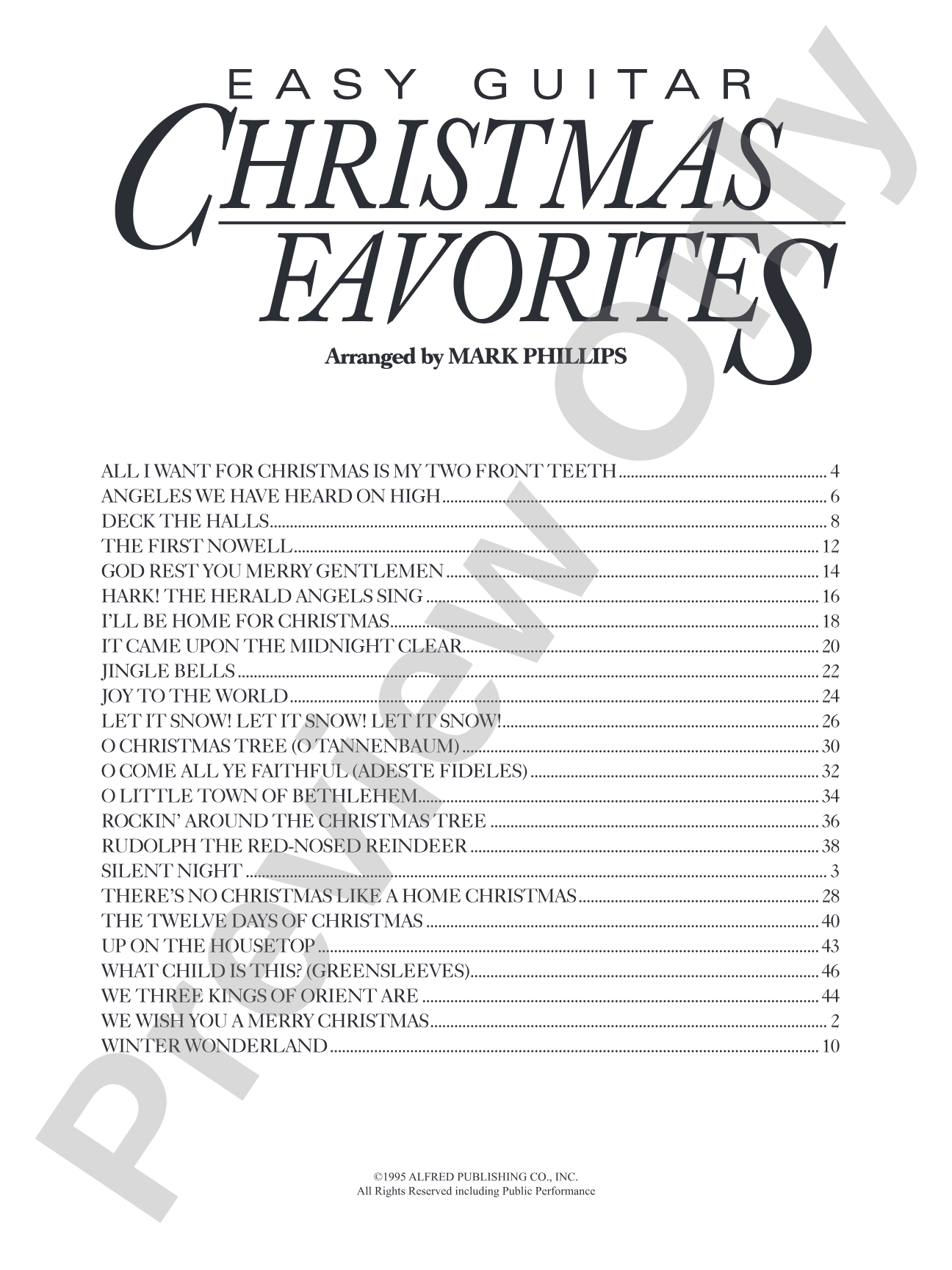 Christmas Favorites: Solo Guitar