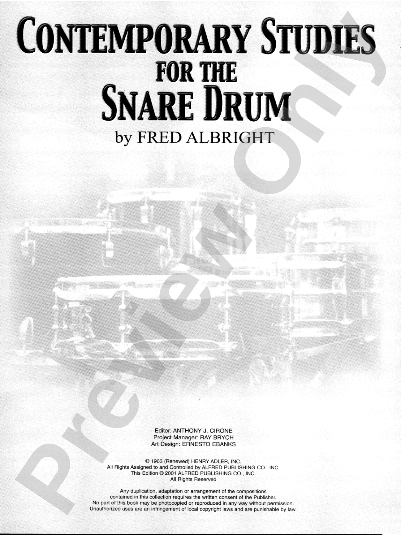 Contemporary Studies for the Snare Drum