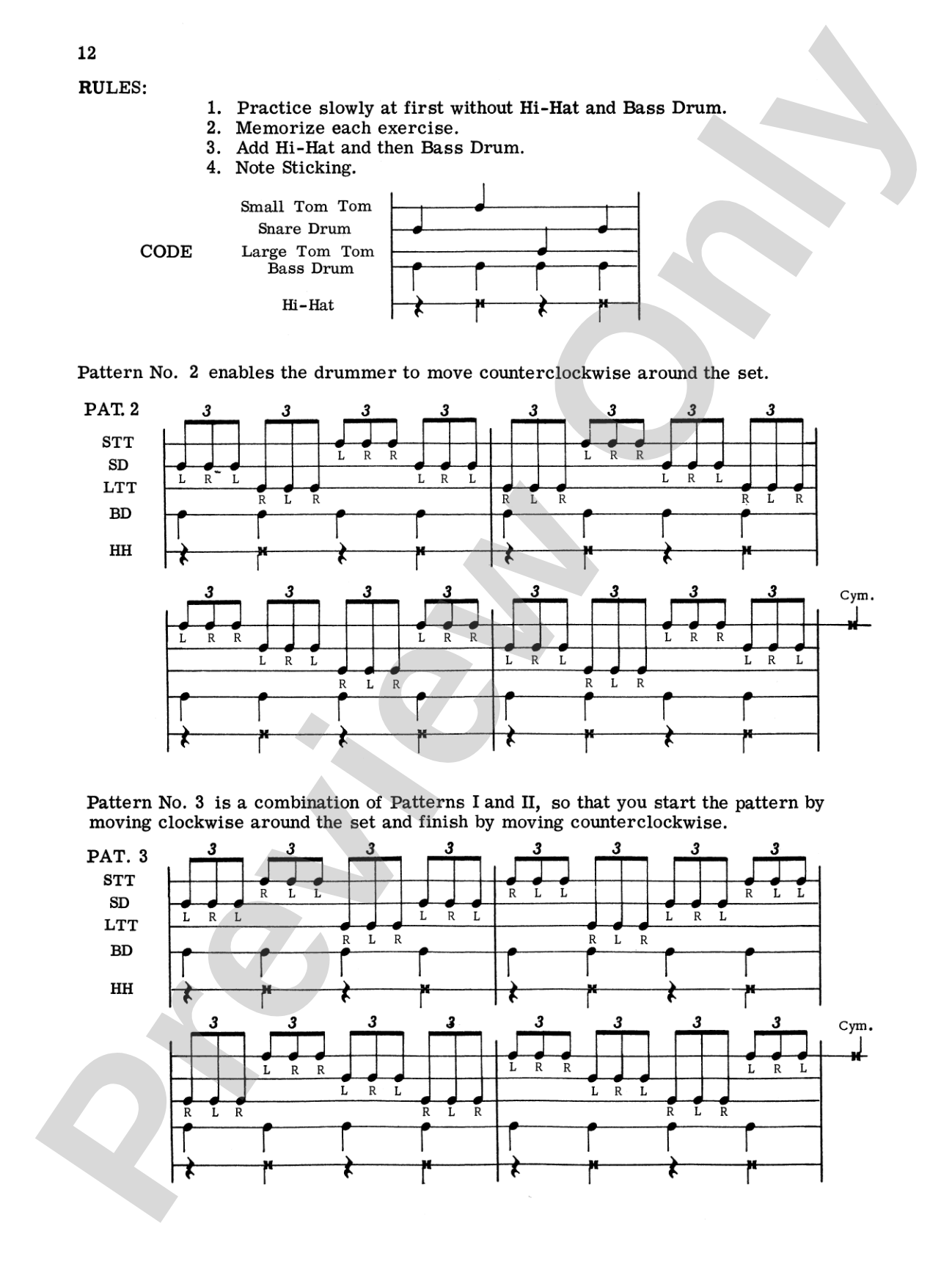 Rhythmic Patterns: Full Drum Set Studies for the Modern Drummer