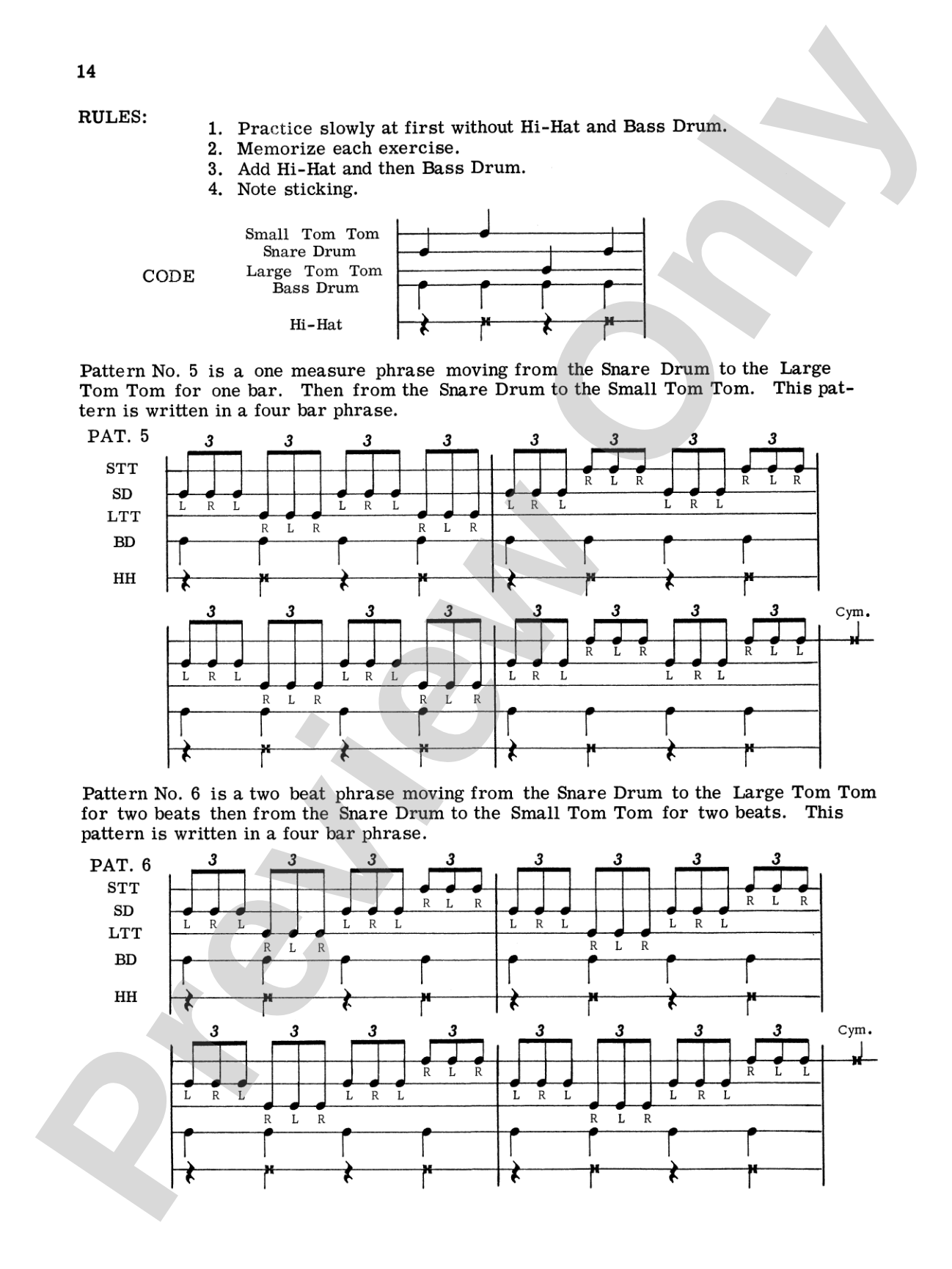 Rhythmic Patterns: Full Drum Set Studies for the Modern Drummer