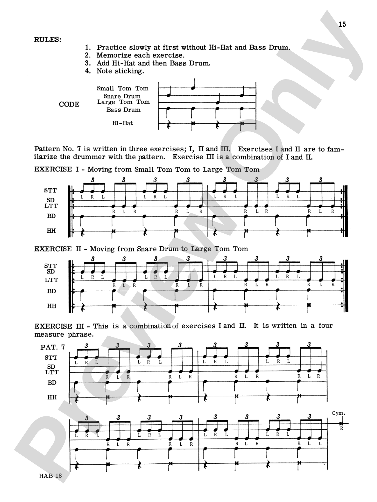 Rhythmic Patterns: Full Drum Set Studies for the Modern Drummer