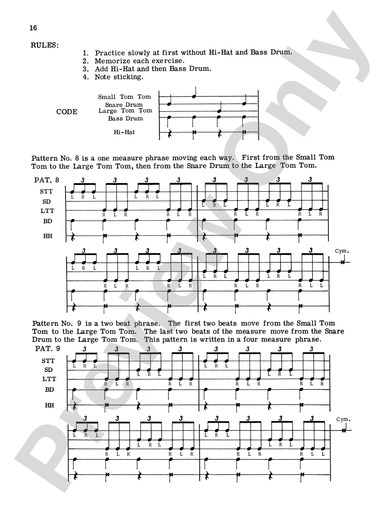 Rhythmic Patterns: Full Drum Set Studies for the Modern Drummer