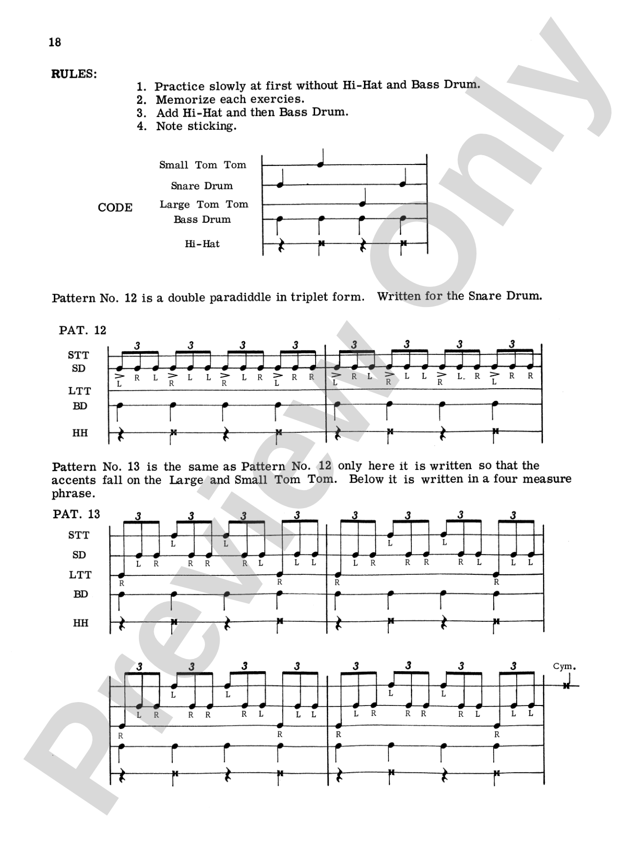 Rhythmic Patterns: Full Drum Set Studies for the Modern Drummer