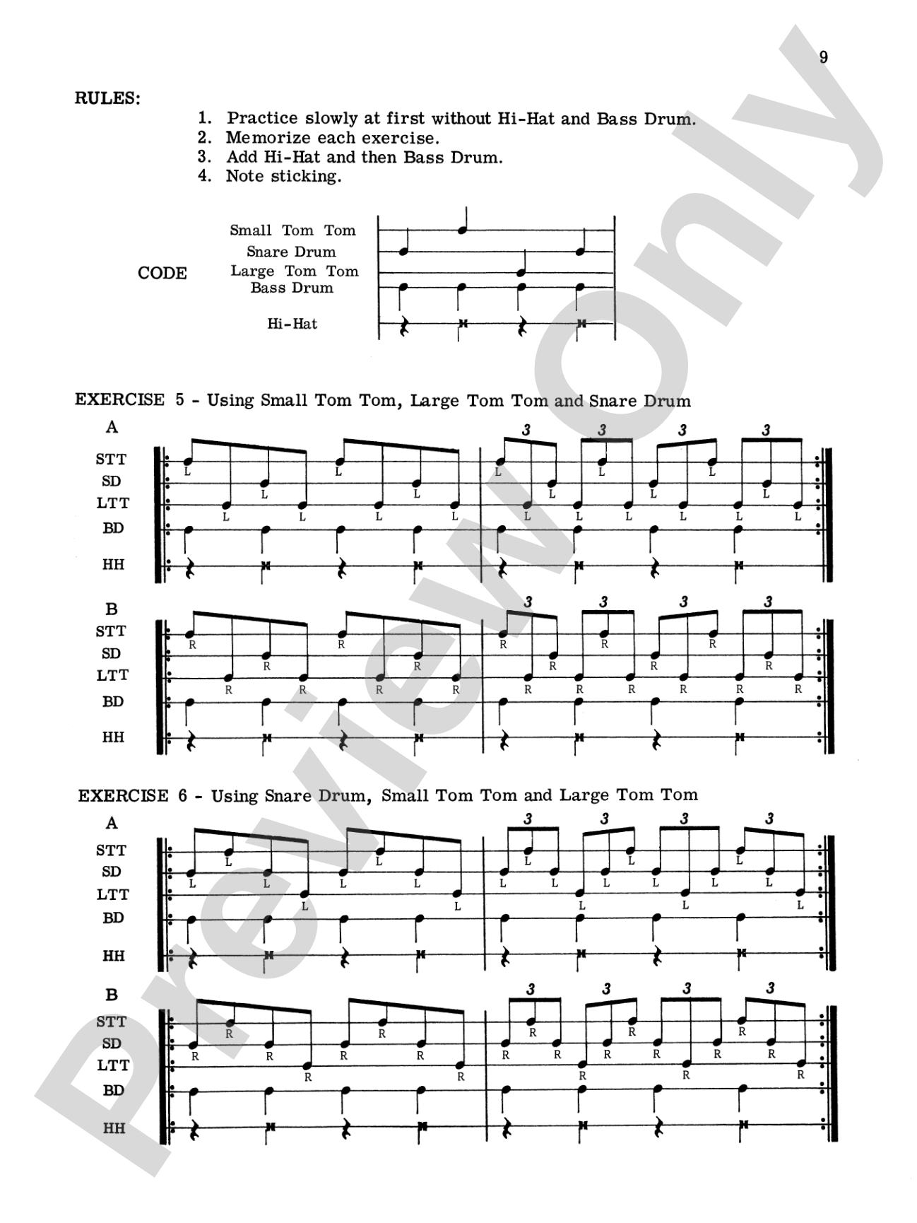 Rhythmic Patterns: Full Drum Set Studies for the Modern Drummer