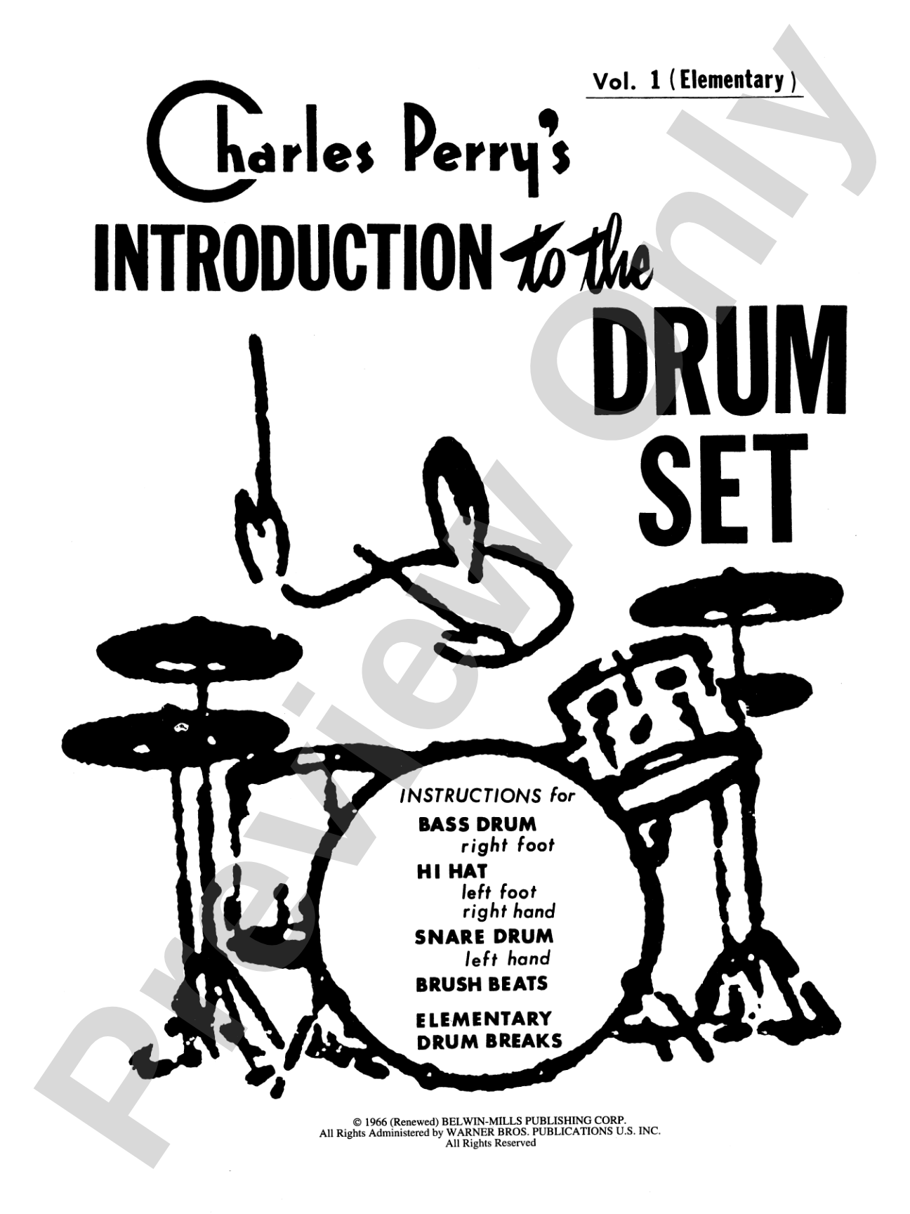 Introduction to the Drumset, Book 1: Designed for the Beginner
