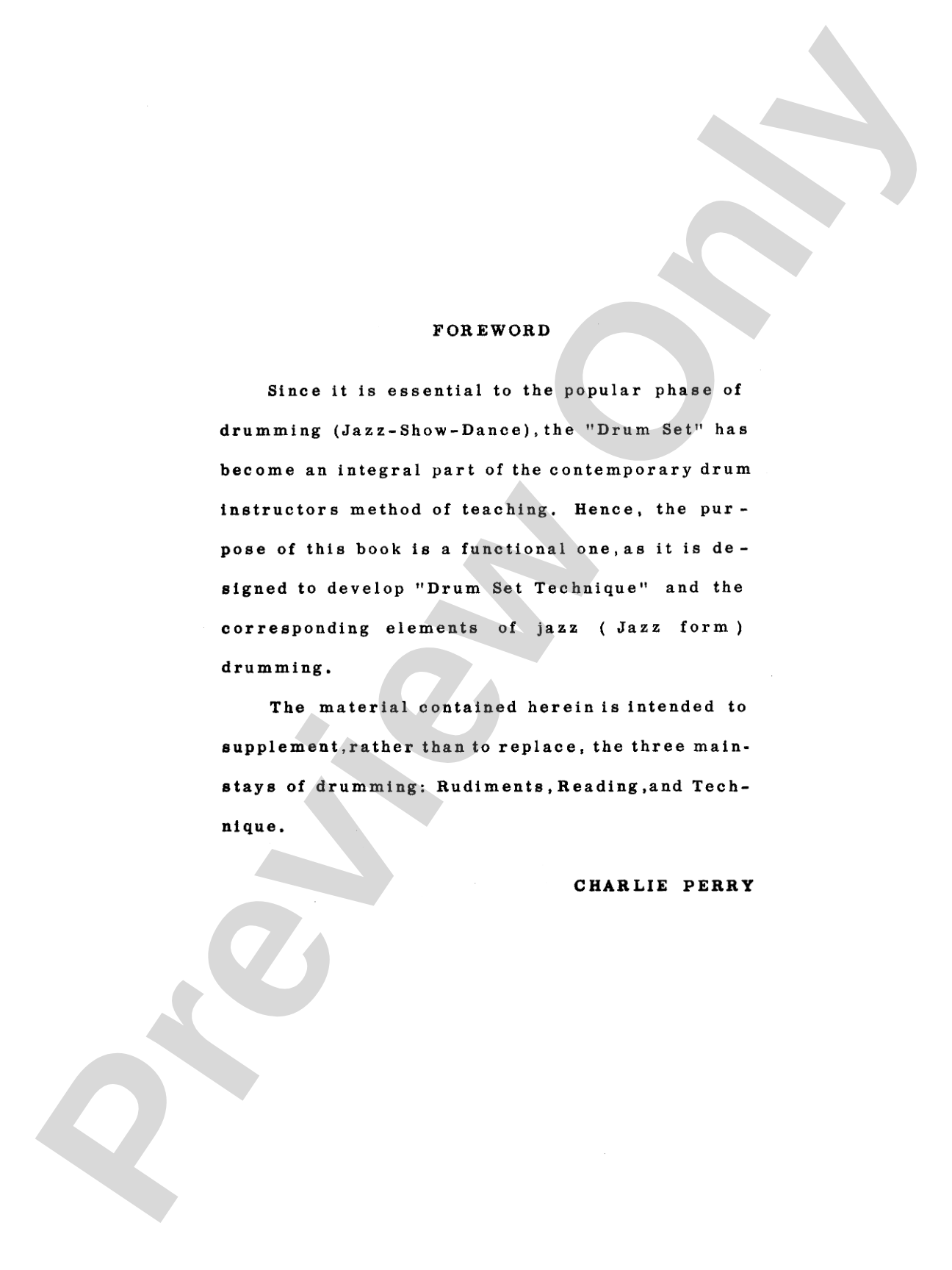 Introduction to the Drumset, Book 1: Designed for the Beginner