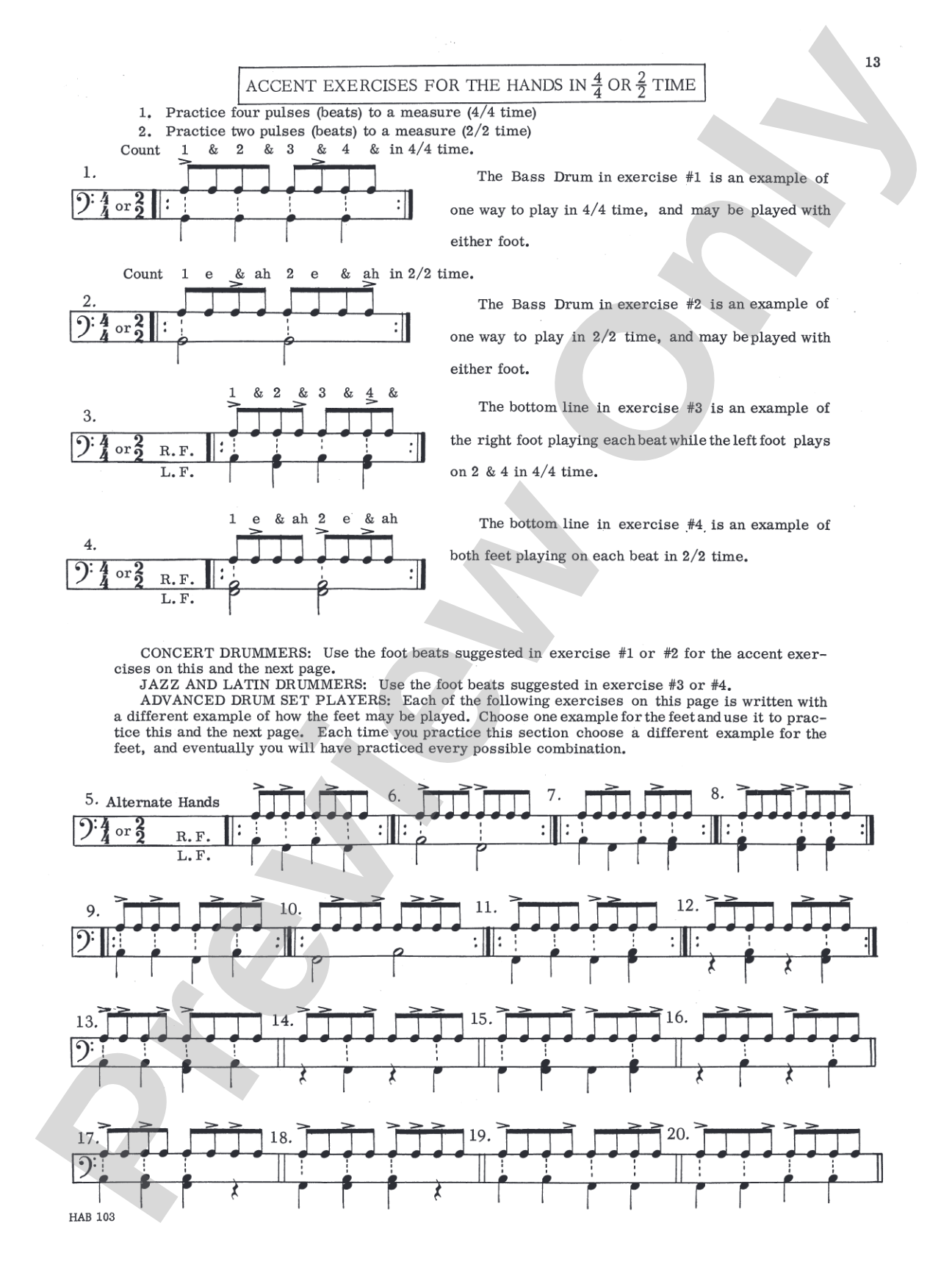 Accent on Accents, Book 1: Modern Snare Drum Studies Written with Contemporary Notations Conceived for the Concert and Jazz Drummer