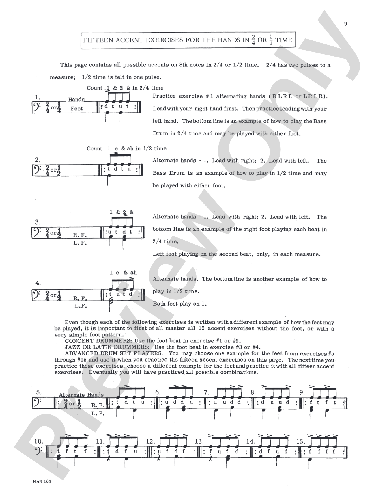 Accent on Accents, Book 1: Modern Snare Drum Studies Written with Contemporary Notations Conceived for the Concert and Jazz Drummer